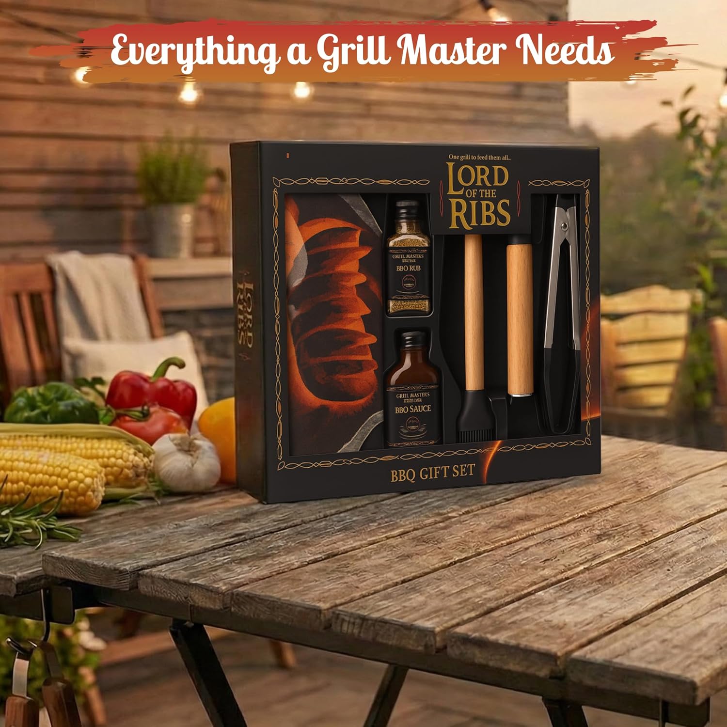 Detalle 2 de Topline Lord of the Ribs BBQ Gift Set – Grill gift 1