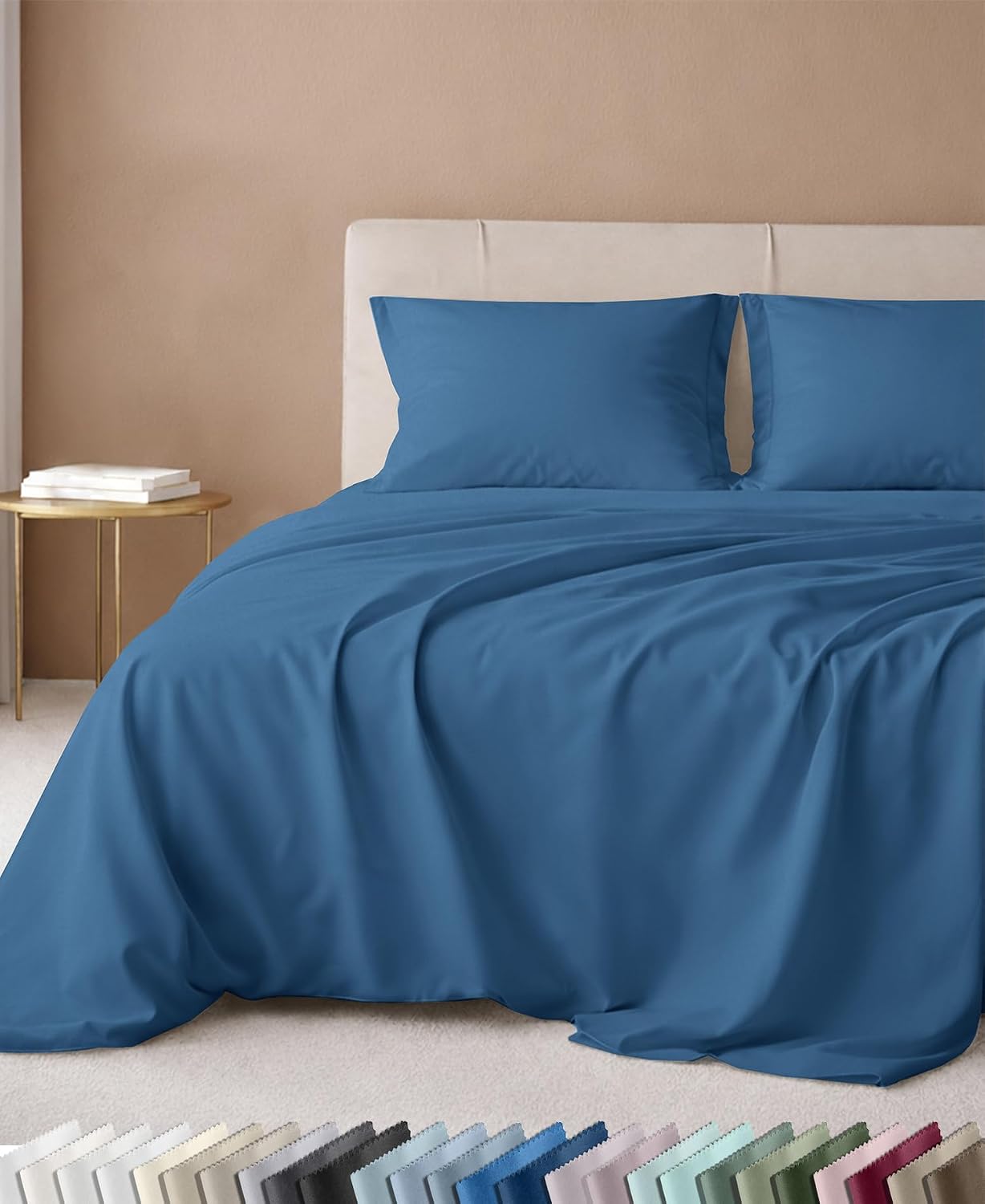 Detalle de California Design Den 840307190468 Twin Sheet Set, 600-Thread-Count Cotton Sateen