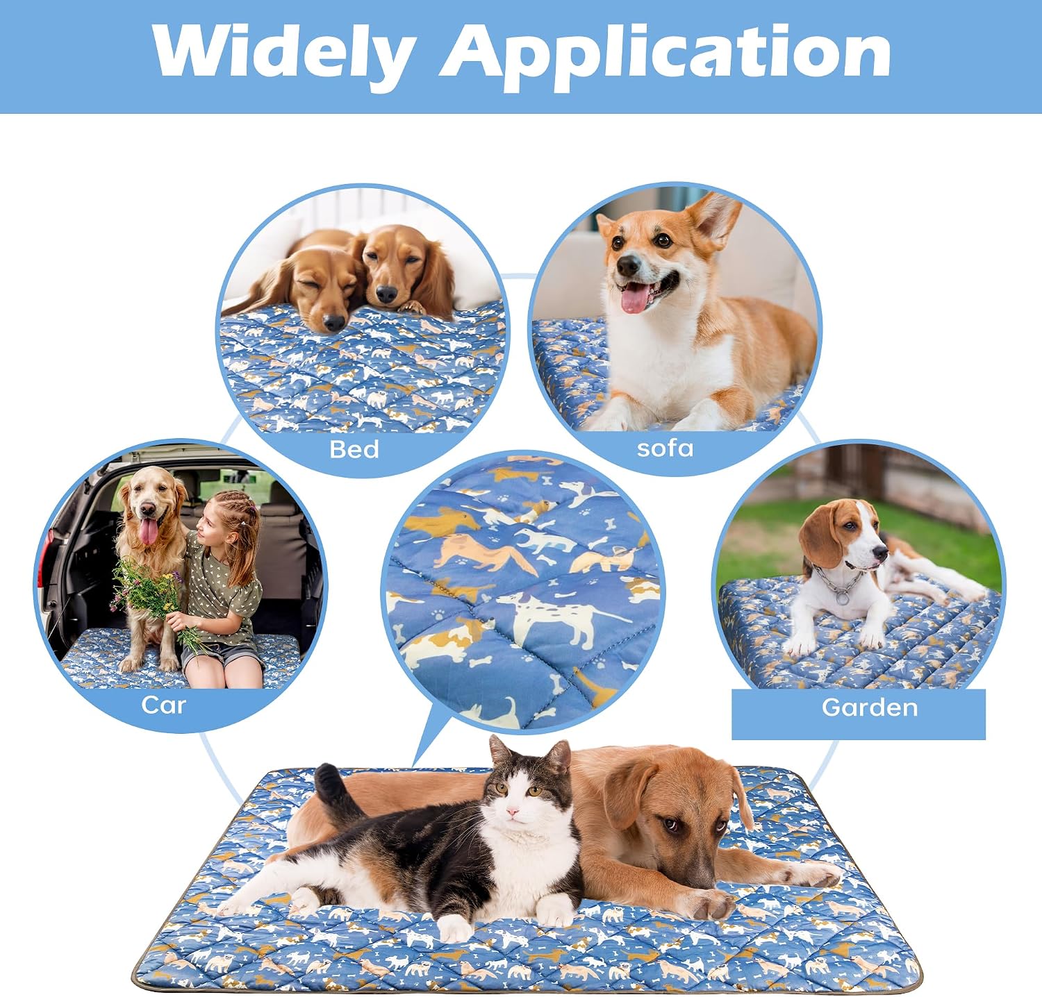 Detalle de ZINGTERRA Dog Cooling Mat, 60 x 80 Inches