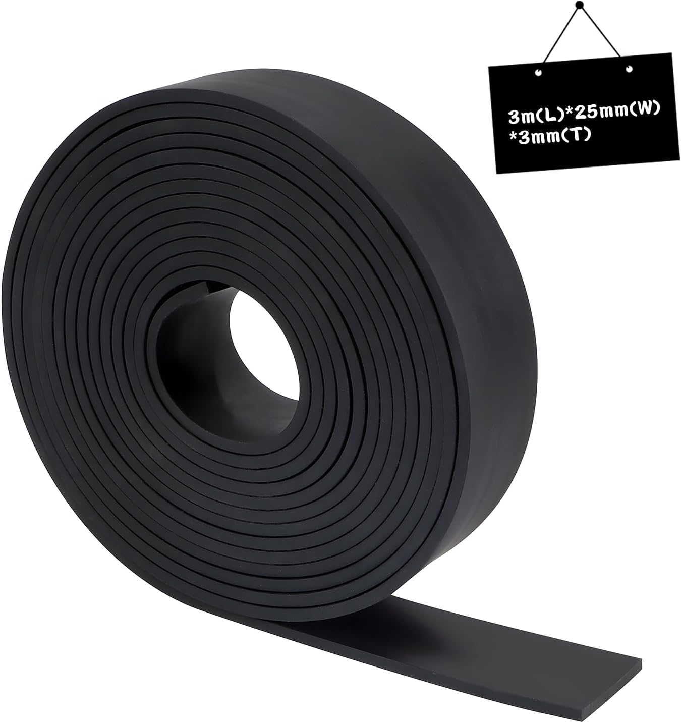 LALAGO Gummistreifen Neopren 25mm x 3mm x 3m