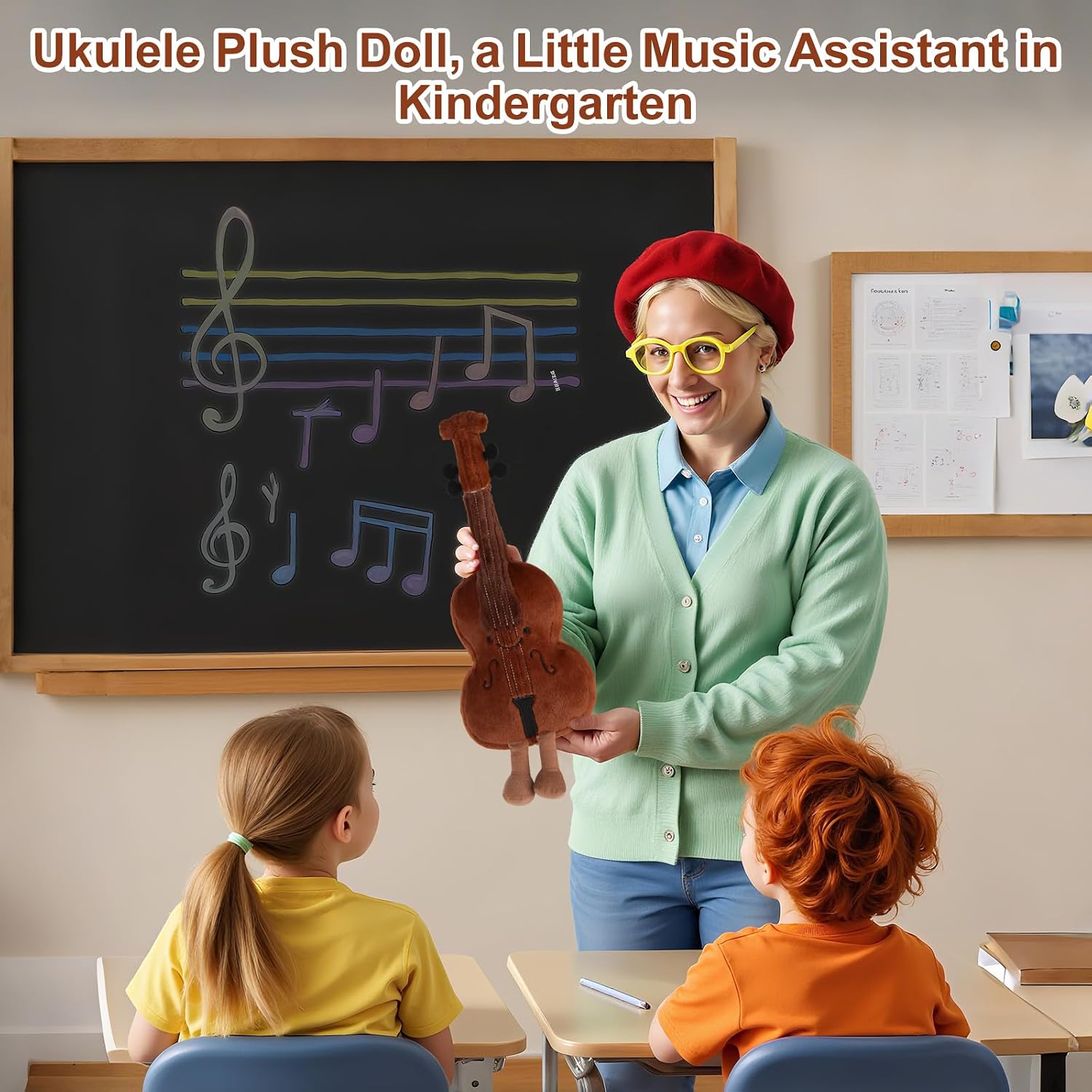 Thumbnail 3 de YELKOEYN Cute Violin Plushie Toy musical plush