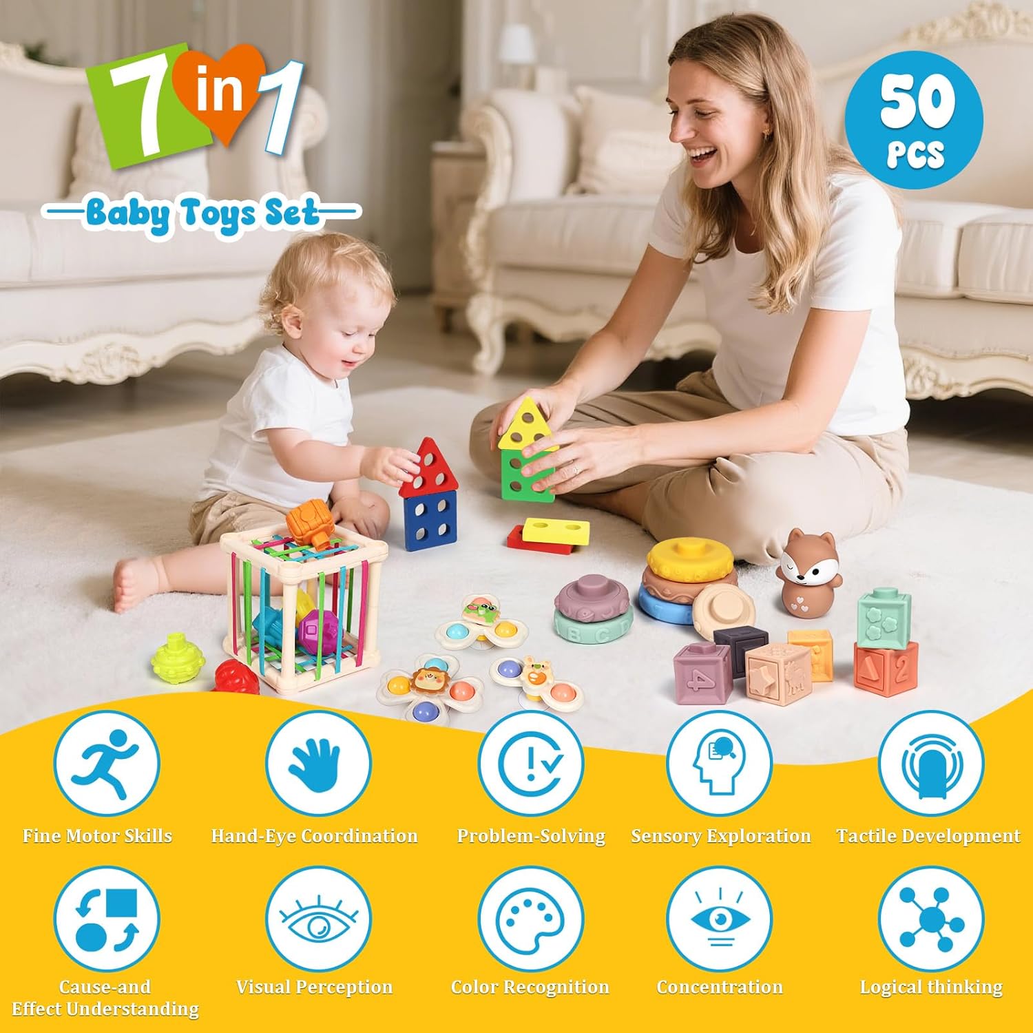 Detalle 2 de LearnToy 7-in-1 Montessori Activity Set 18-36M