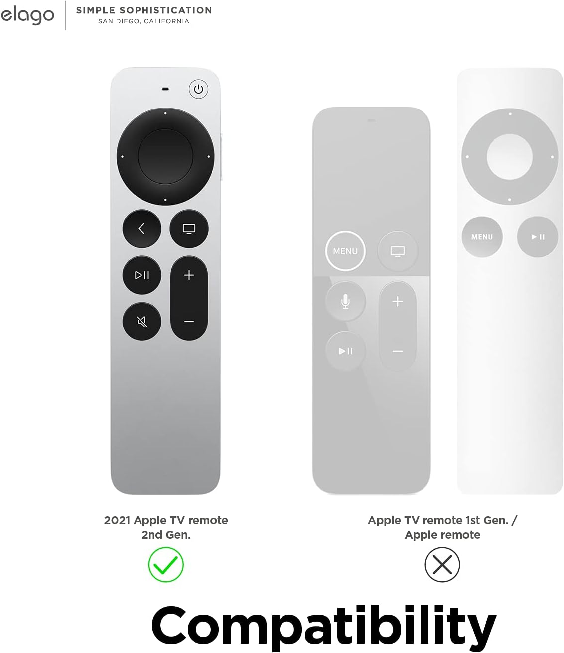 Thumbnail 6 de elago R4 Étui rétro en silicone pour Apple TV 4K Siri Remote 3e (2022) & 2e (2021) – noir