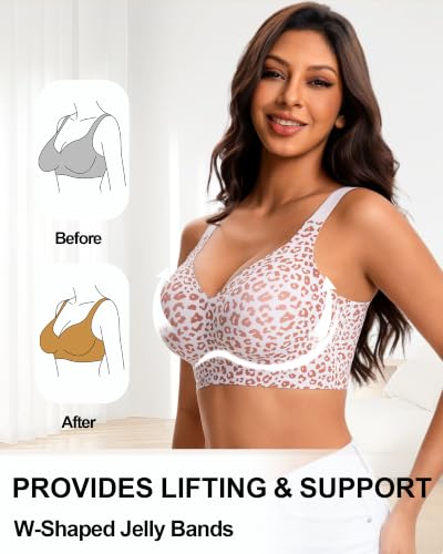 Detalle de HOWIN soutien-gorge sans armature grande taille, bande jelly 360° et maintien renforcé