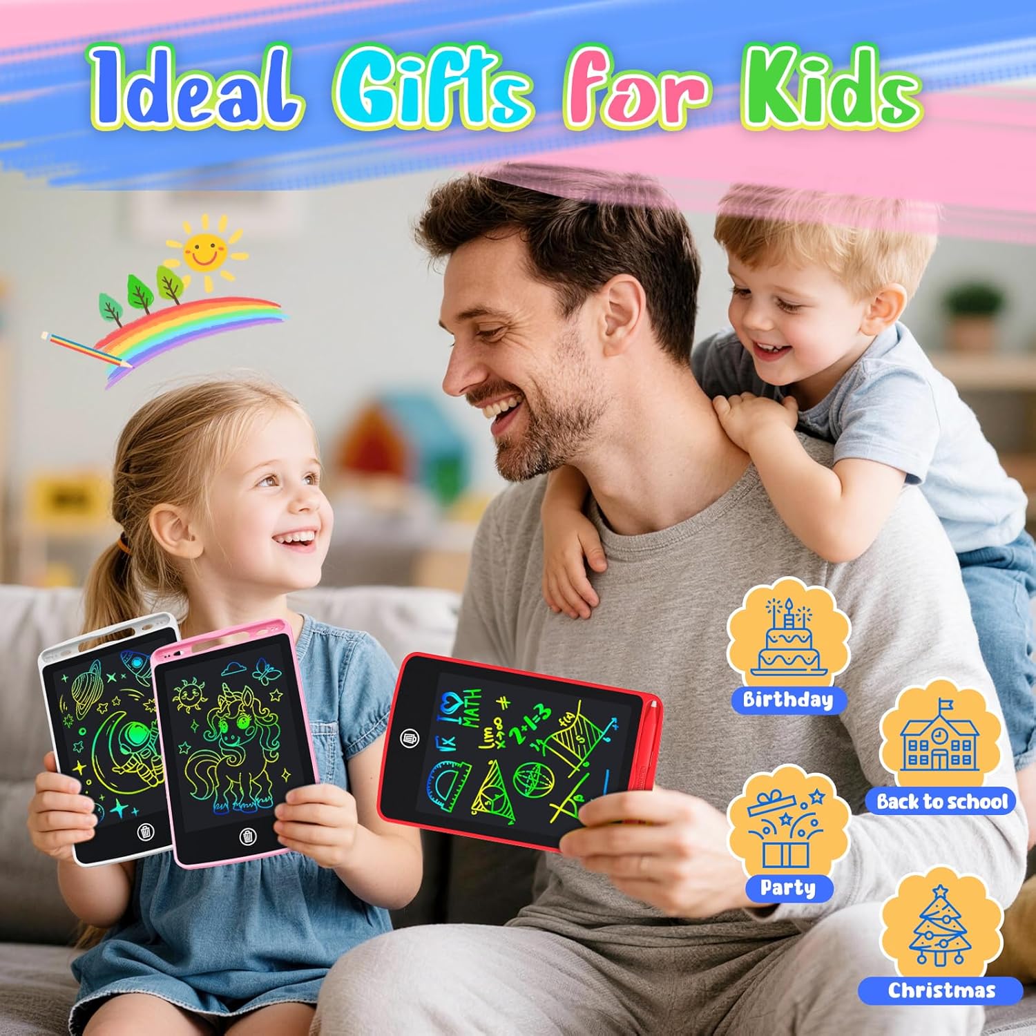 Thumbnail 6 de Party Bag Fillers for Kids: 12-Pack 6.5 Inch LCD Drawing Tablets – Durable, Mess-Free Fun for 3–8 Year Olds