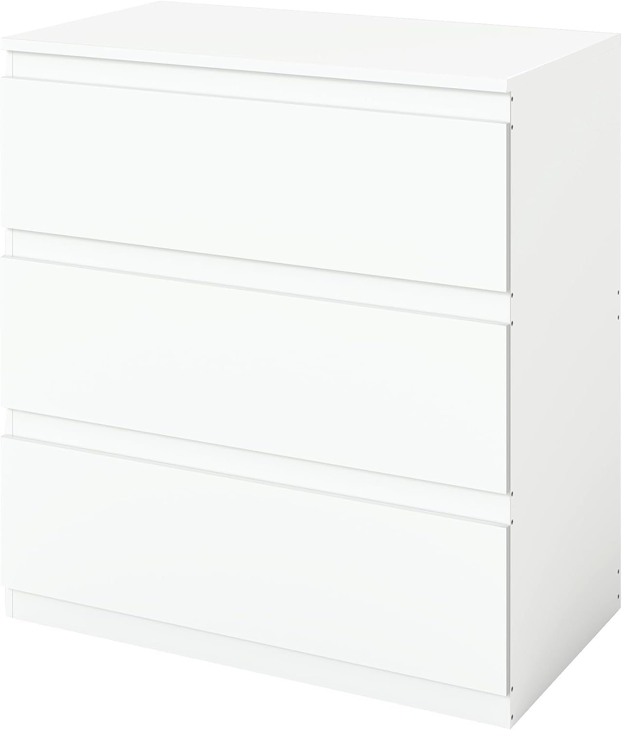 Detalle de Liink1Ga LIKE-75-WH commode met 3 laden, wit en 70 cm breed