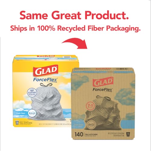 Thumbnail 1 de Glad ForceFlex Tall Kitchen Trash Bags, 13 Gallon, 140 Count — Fresh Clean Febreze