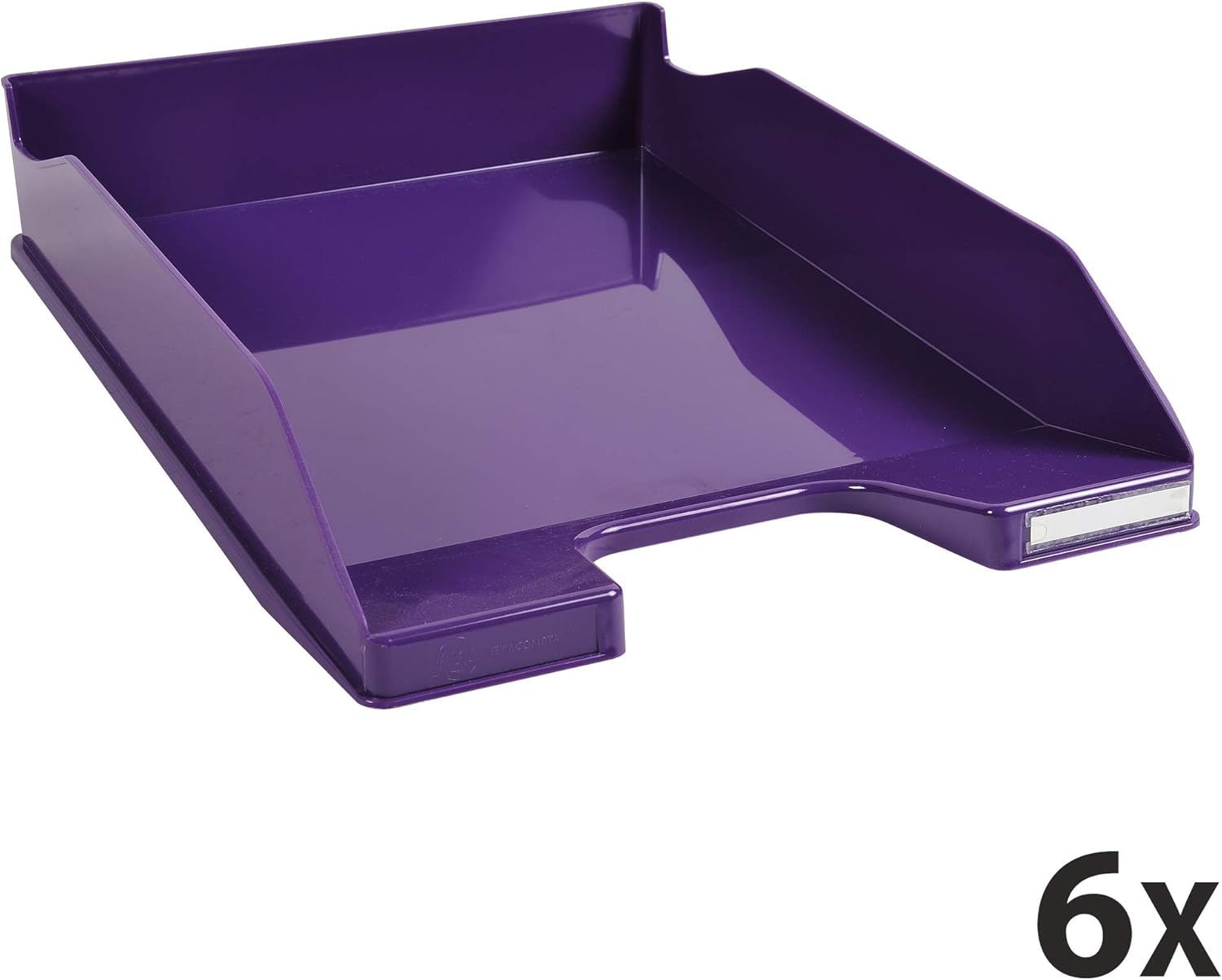 Thumbnail 4 de Exacompta 113220D – Lot de 6 corbeilles à courrier COMBO MIDI violet glossy 34 x 25 x 6,5 cm
