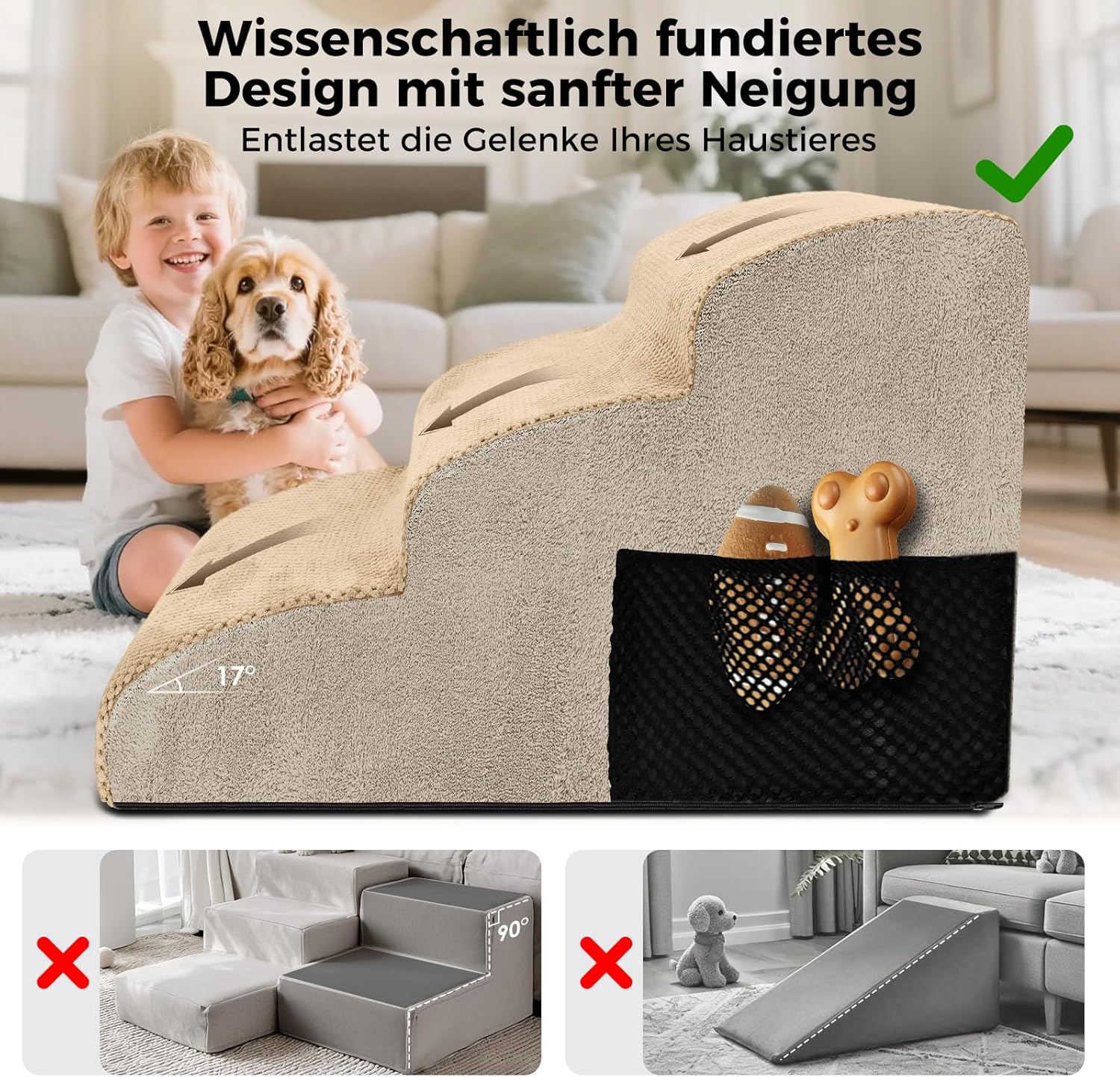 Detalle 2 de Thihome Hundetreppe 40 cm