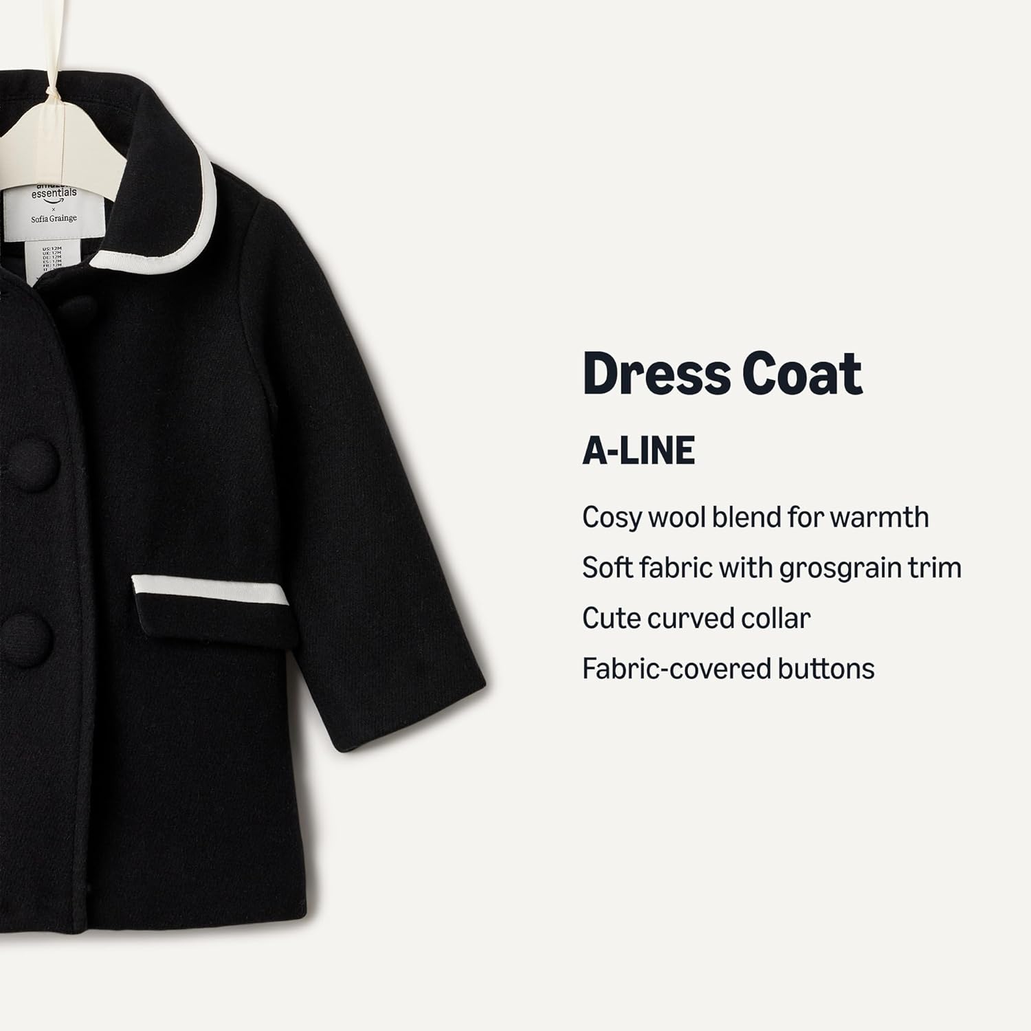 Thumbnail 1 de Amazon Essentials x Sofia Grainge toddlers and baby girls’ wool blend coat