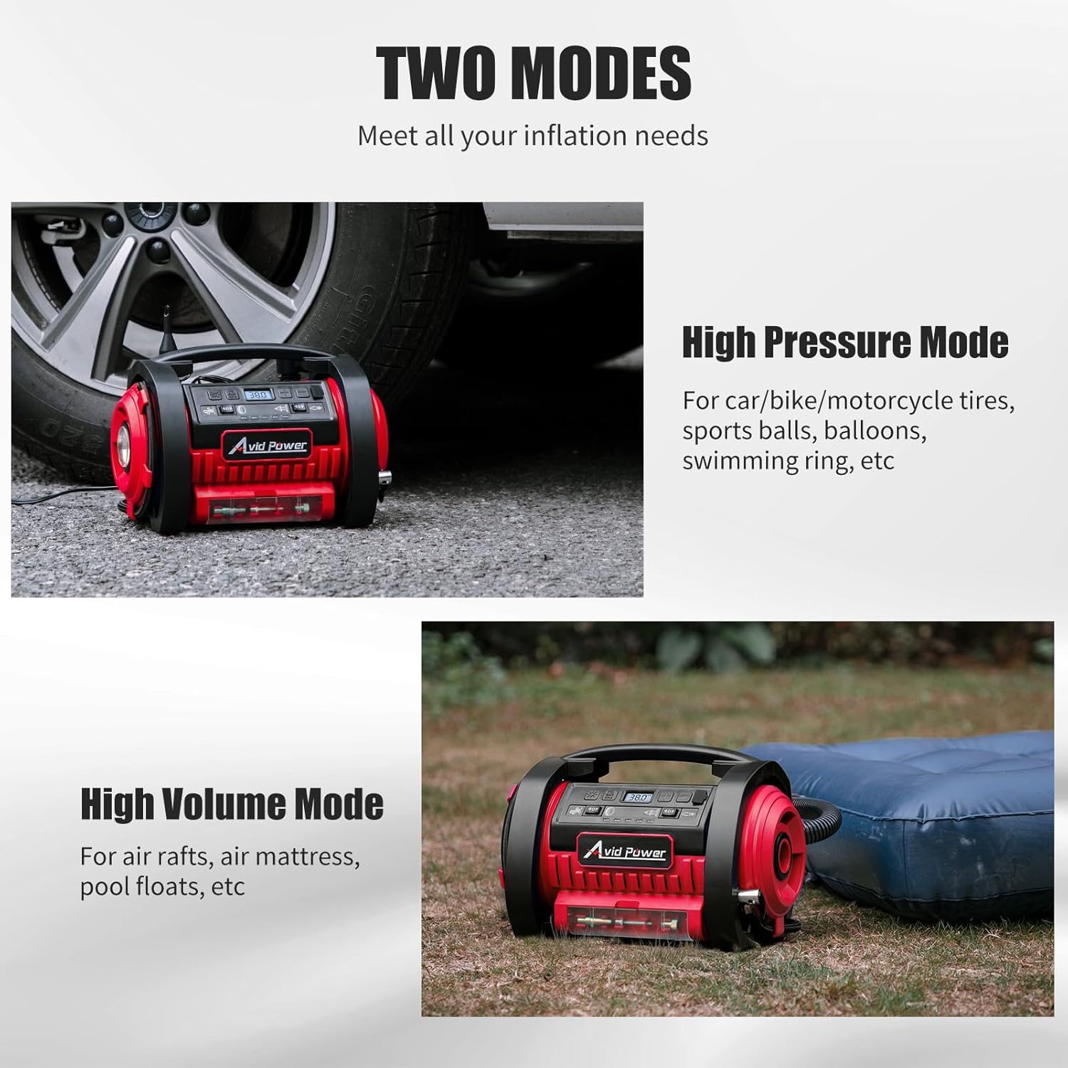 Thumbnail 2 de AVID POWER Tire Inflator Portable Air Compressor 12V