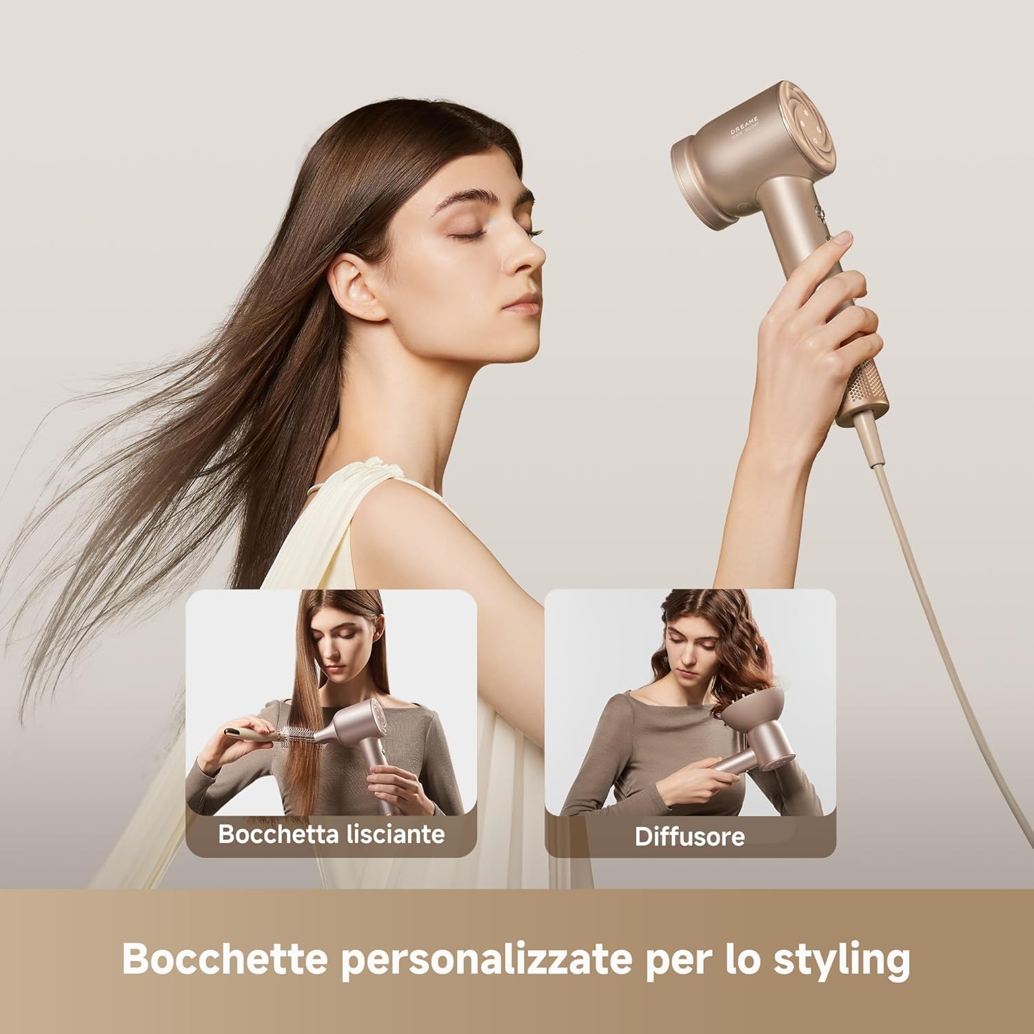 Thumbnail 1 de DREAME Hair Glory Mix: asciugacapelli ad alta velocità con 3 bocchette magnetiche
