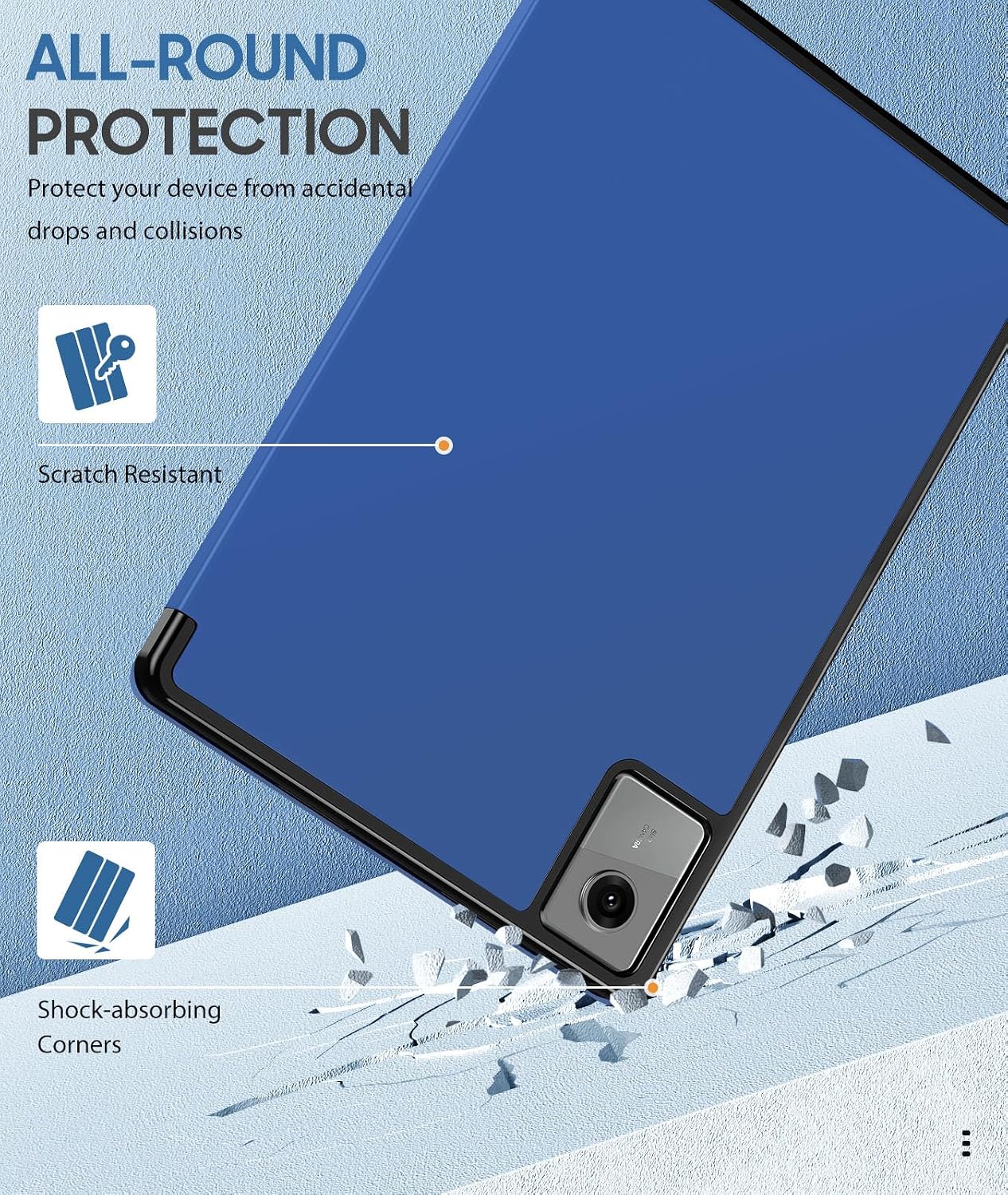 Detalle de MoKo Cover Lenovo Idea Tab 11 (2025) – Custodia ultrafine con porta penna, stand trifold e auto wake/sleep