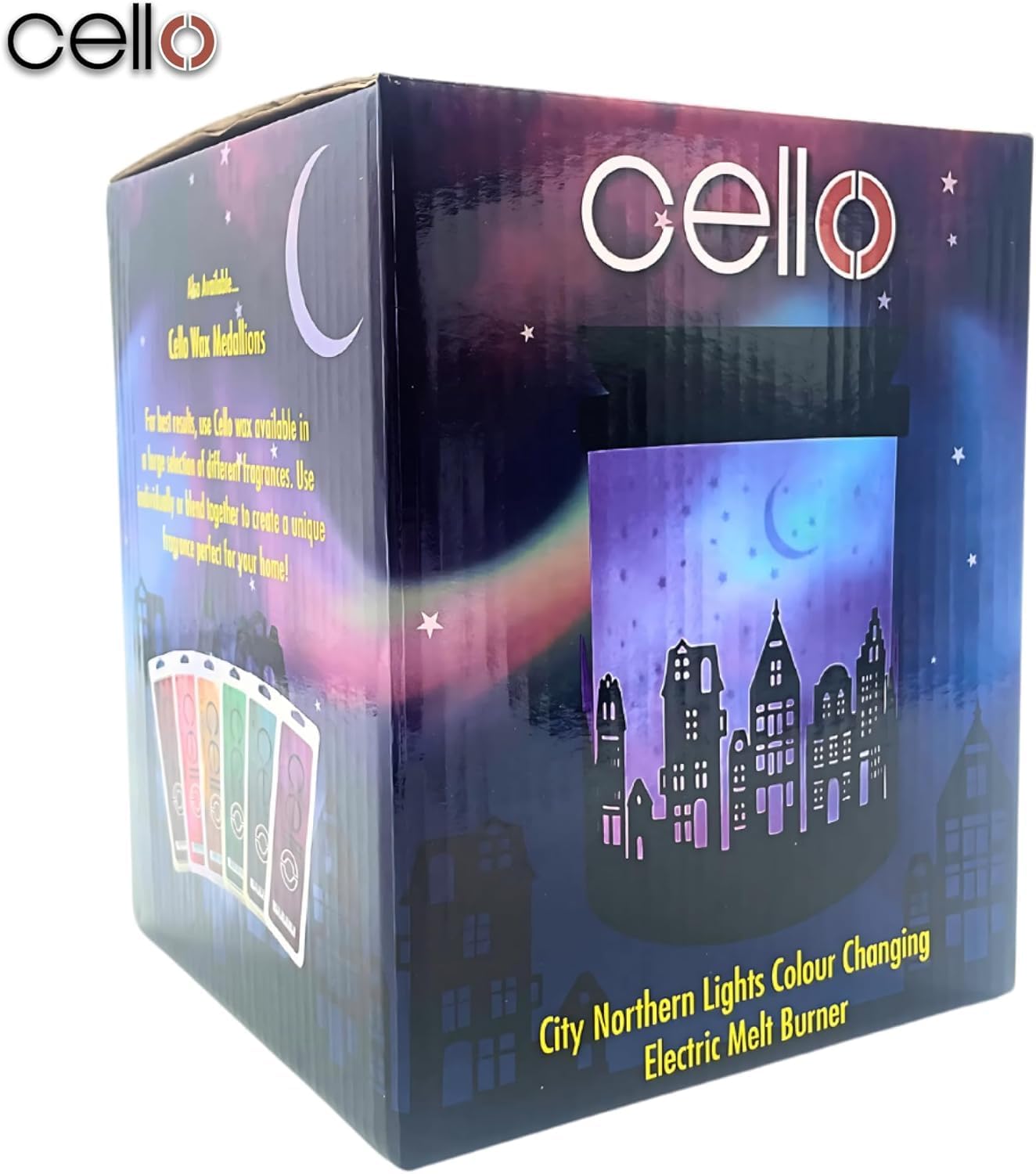 Thumbnail 5 de Cello City Northern Lights Electric Melt Burner – colour-changing wax & oil burner for fragrance and relaxing décor