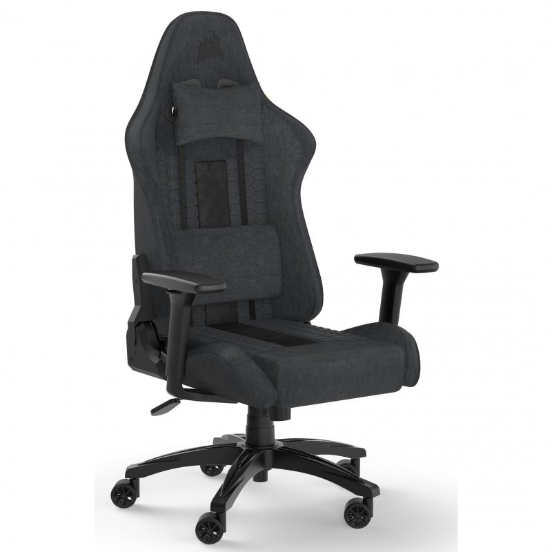 Thumbnail 3 de Corsair TC100 RELAXED Silla Gaming de tela gris/negro con respaldo reclinable