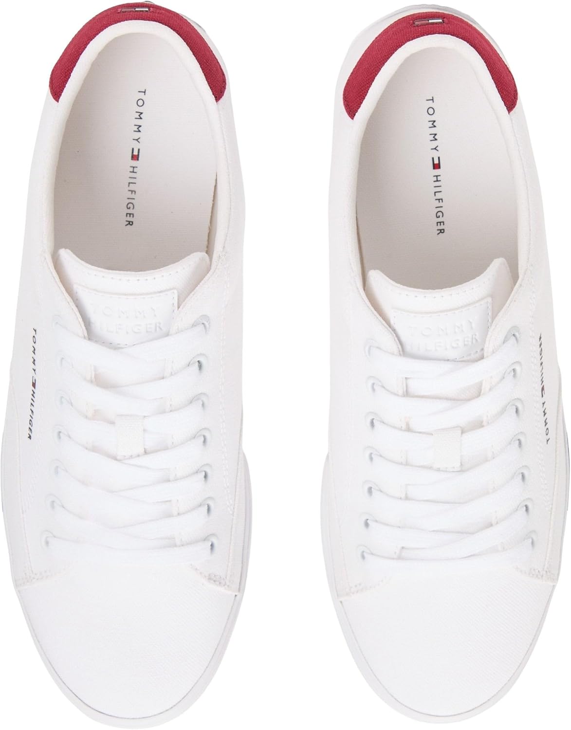 Detalle de Tommy Hilfiger Vulc Core RWB Long Lace in tela (FM0FM05813) – scarpa casual bassa da uomo