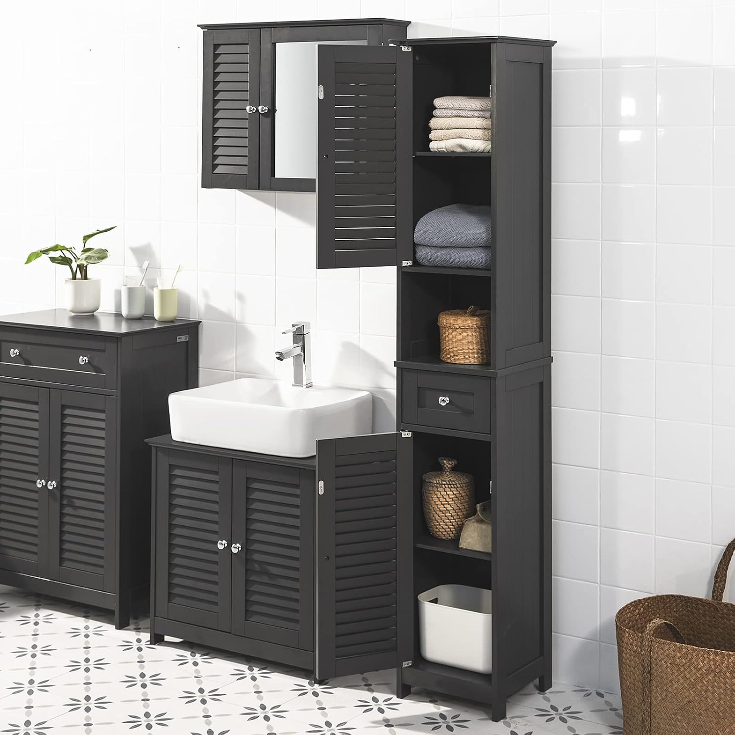 Detalle 2 de SoBuy FRG236-DG colonne 32x170x30 cm