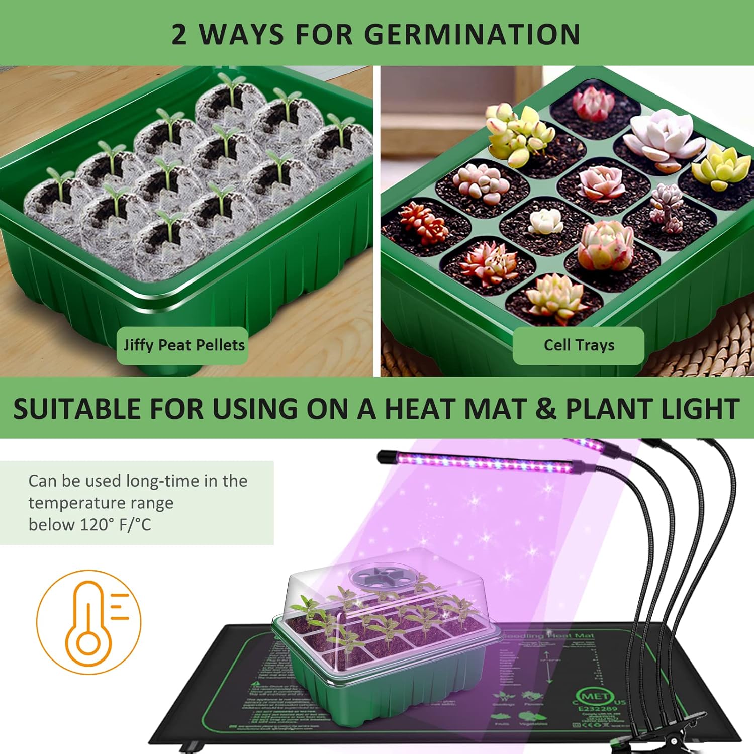 Thumbnail 3 de YAUNGEL Seed Trays 72‑cell, 6 pack 🌱