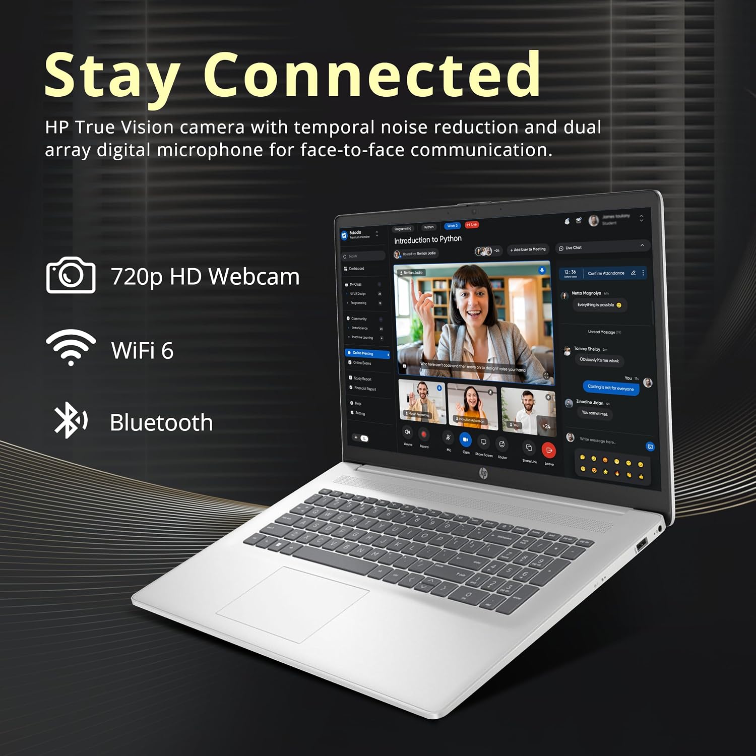 Detalle de HP 17.3-inch laptop with 16GB DDR4