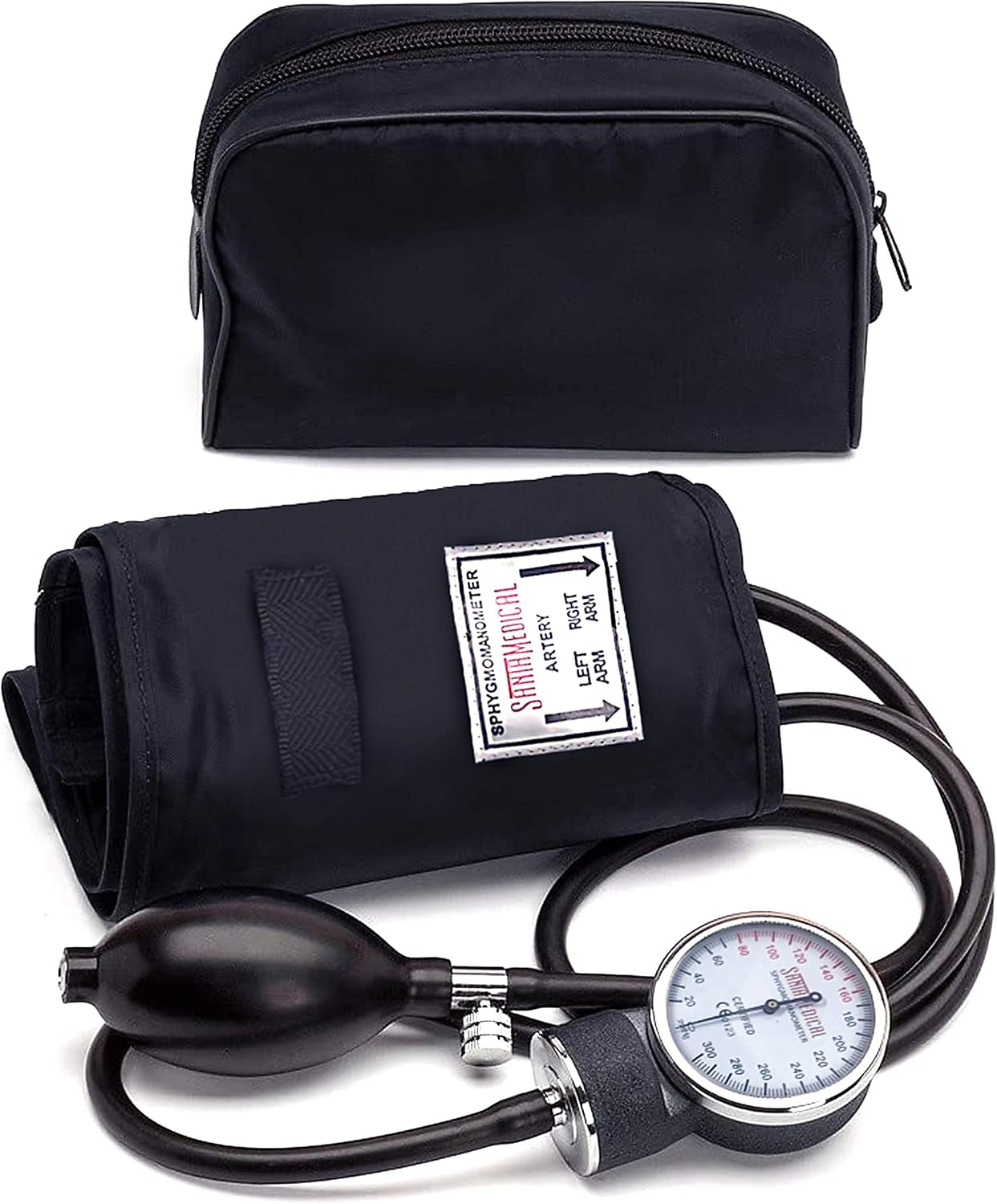 Detalle de Santamedical SP-110 Manual Blood Pressure Cuff, Adult Aneroid Monitor