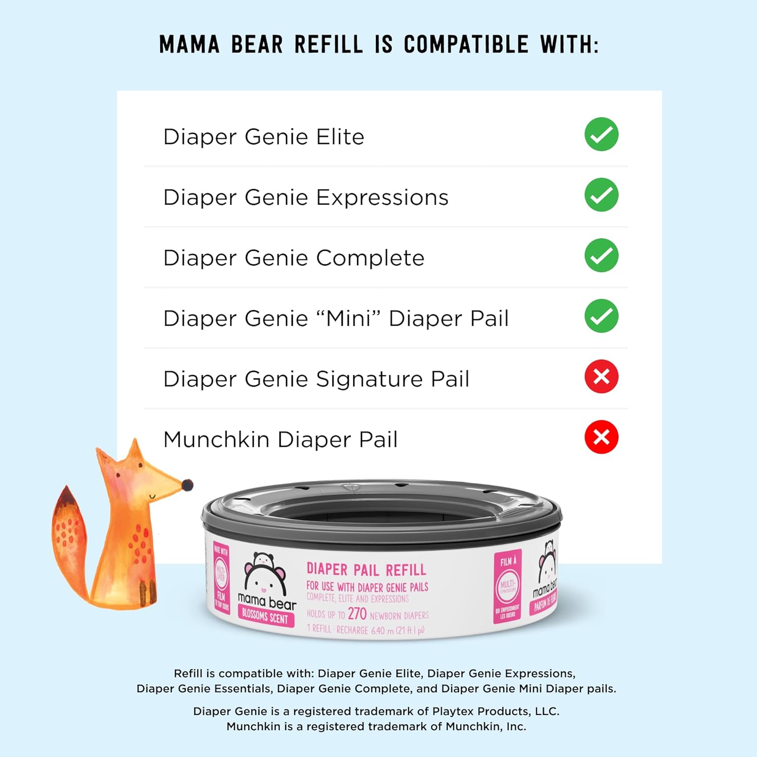 Thumbnail 3 de Amazon Mama Bear Blossoms Diaper Pail Refills 2160 count