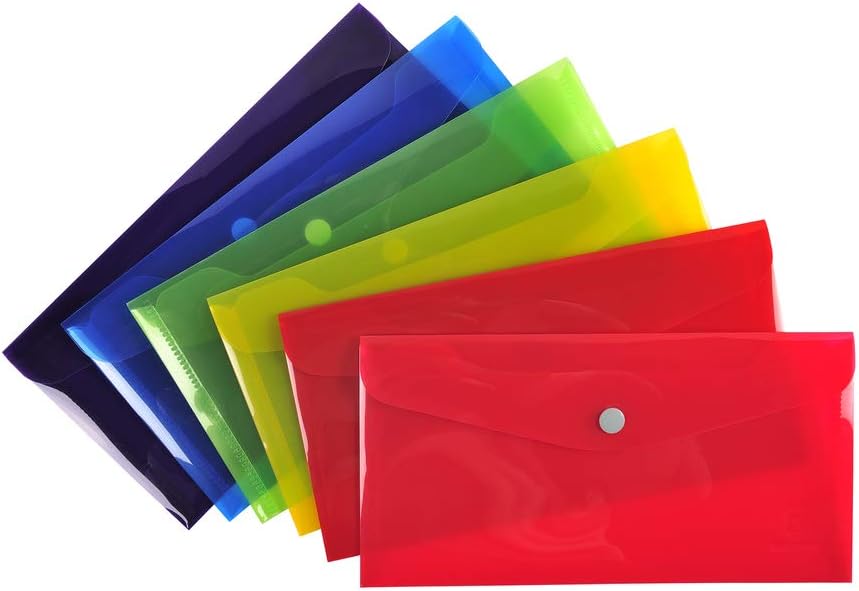 Exacompta Rif. 34420E Cartone da 30 tasche con chiusura a bottone – formato DL 10x21 cm