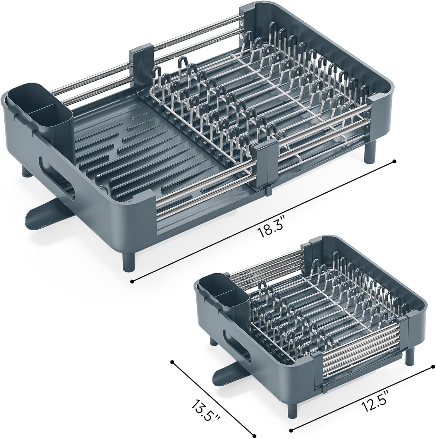 Thumbnail 6 de KINGRACK Extendable Dish Drainer Rack in Matte Green