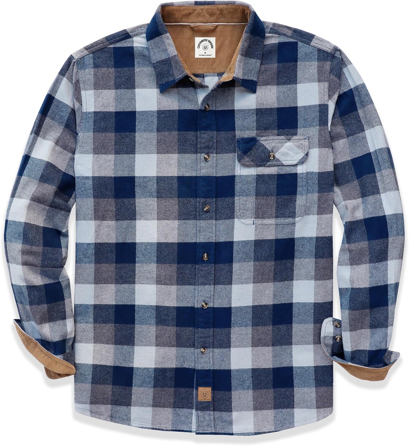 Thumbnail 6 de Dubinik Flanellhemd Herren kariert – warmes Regular-Fit Langarmhemd für Herbst & Winter