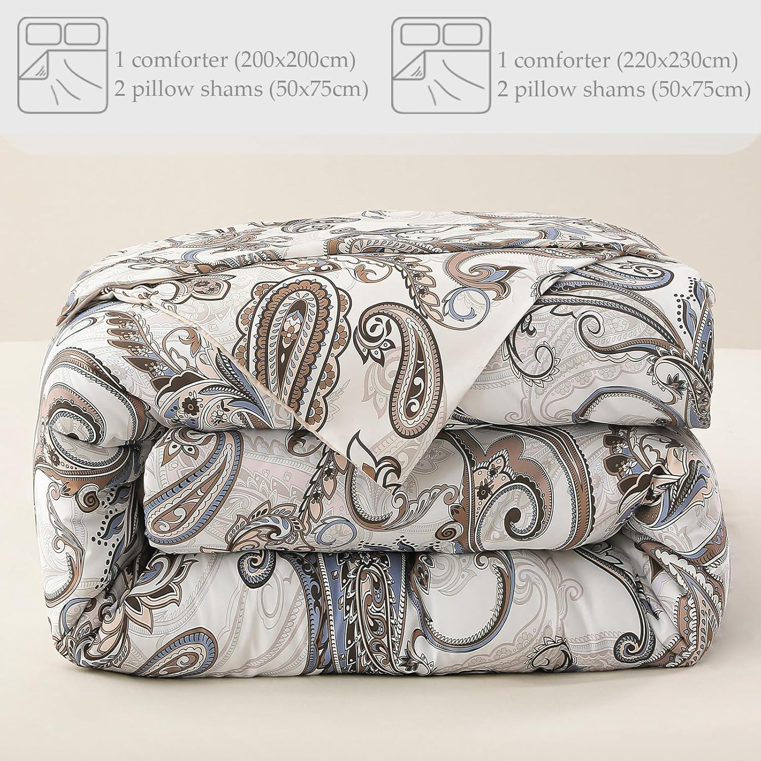 Detalle de Whale Flotilla Coverless King Duvet Set with Patchwork Floral Printed Breathable Comforter