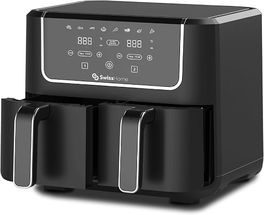 Detalle de Z SwissHome DARK - Freidora de Aire 2100W 🍳 ¡Cocina Fácil!