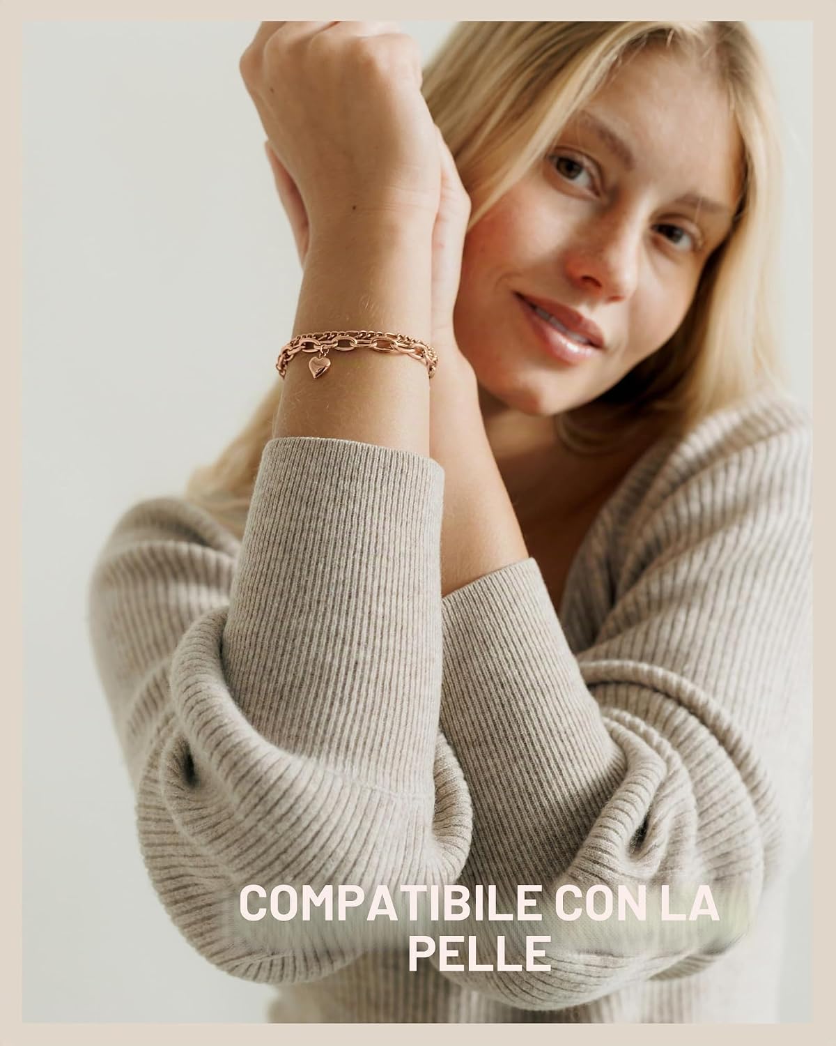 Detalle de Bracciale cuore regolabile 15,5–20,5 cm ❤