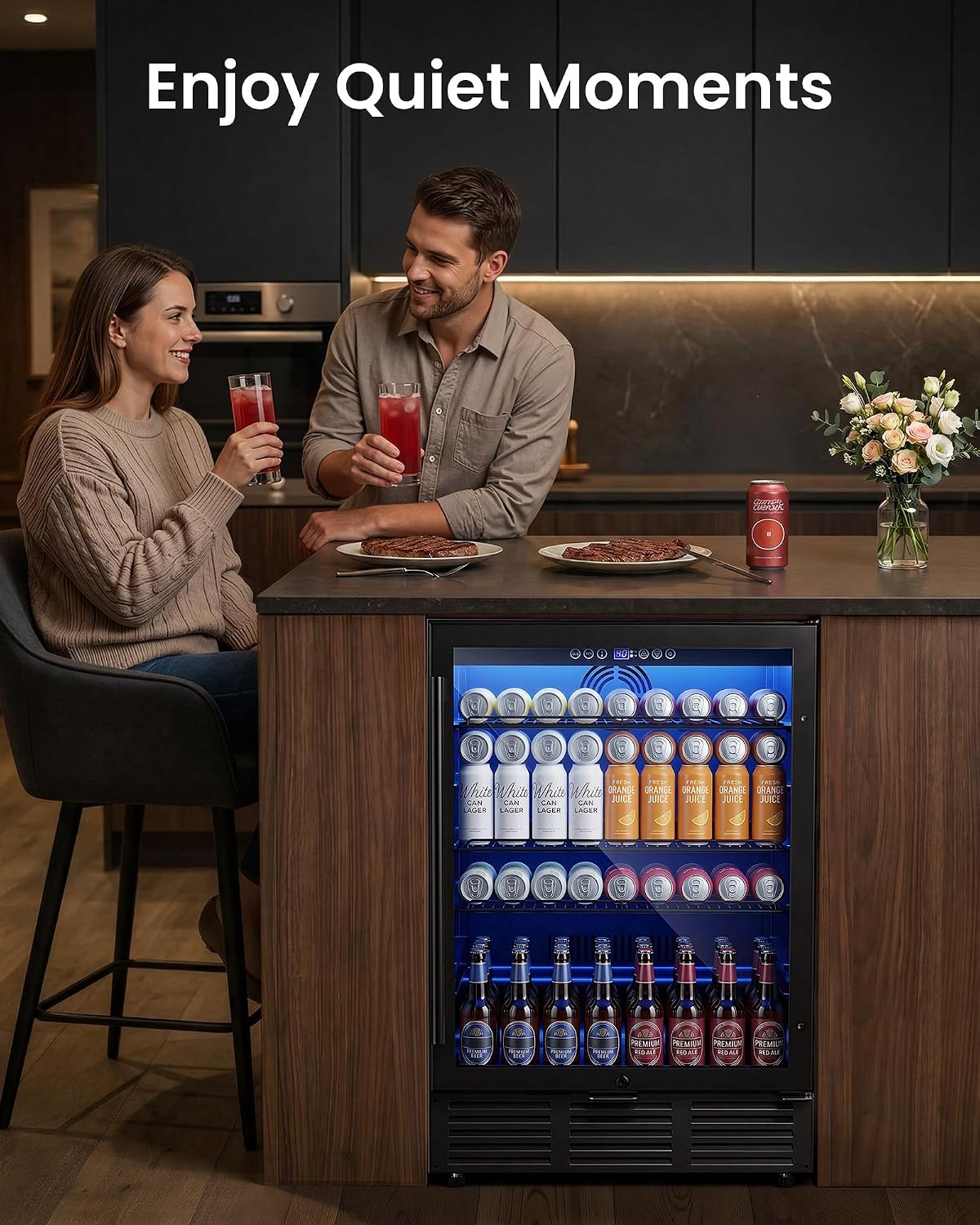 Thumbnail 6 de ICEVIVAL BRU-04 24-Inch Beverage Refrigerator, 180-Can, Glass Door