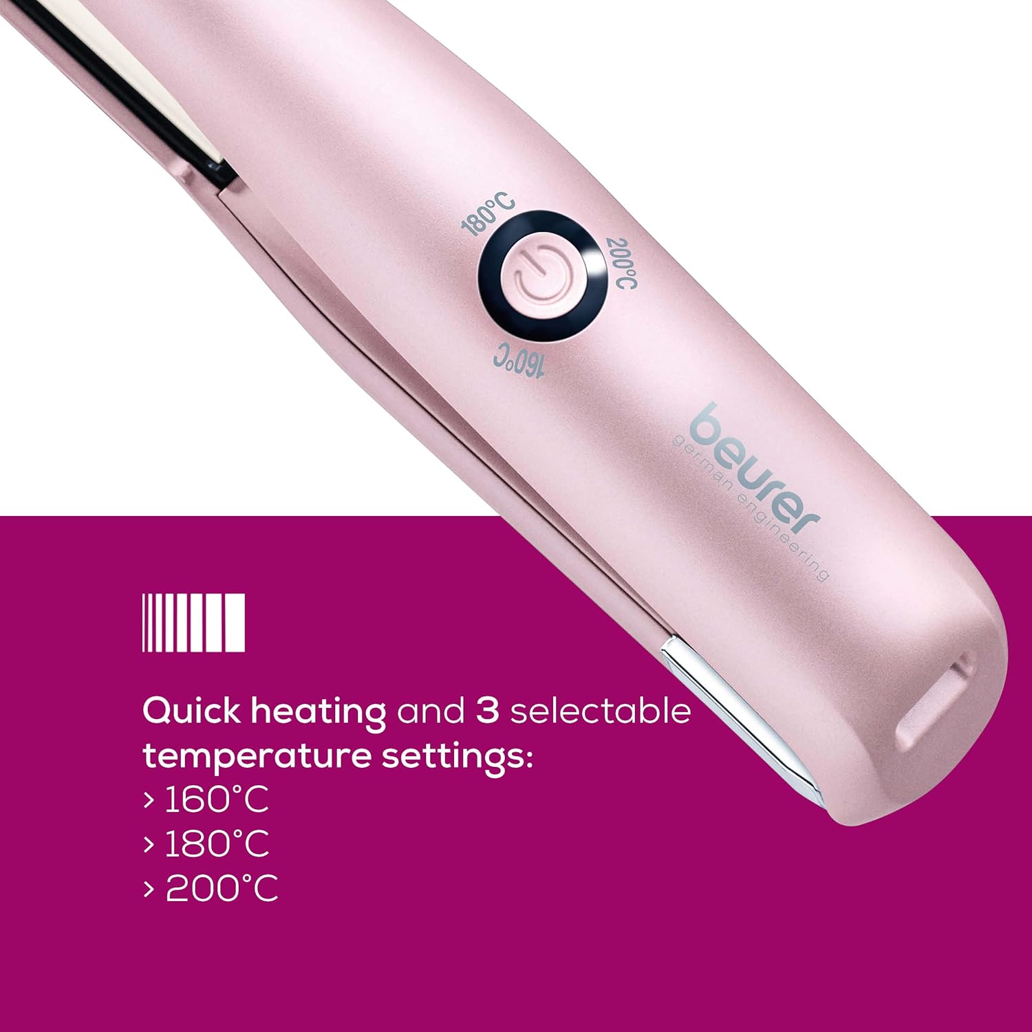 Detalle de Beurer HS20 cordless hair straightener 30 min