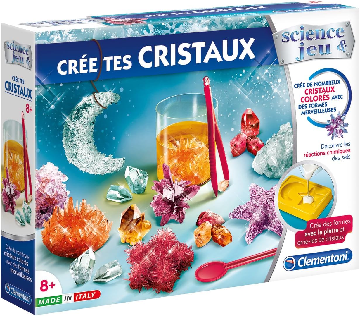 Detalle de Clementoni Science & Jeu – Crée Tes Cristaux Enfant 8+ : kit DIY Chimie et Géologie
