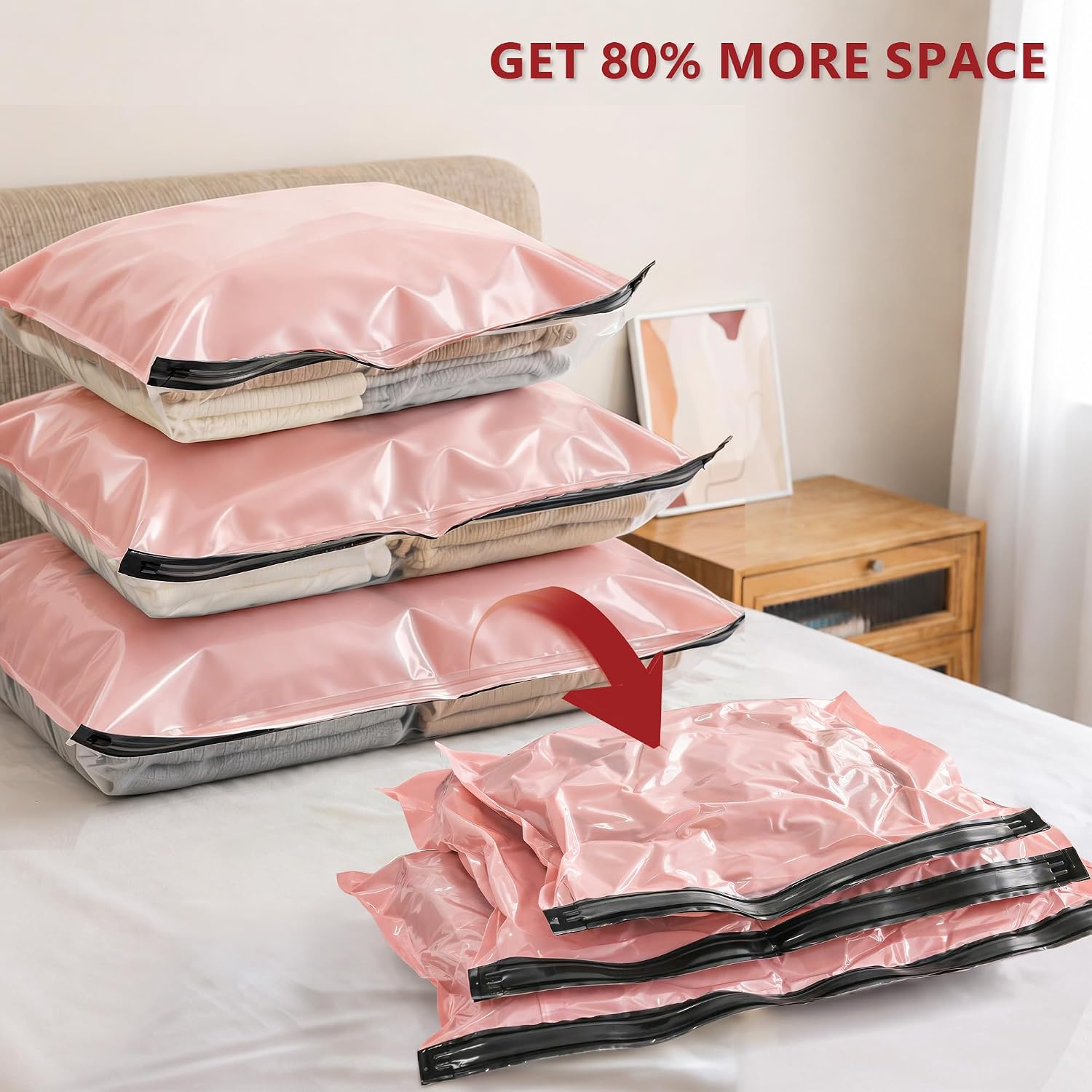 Detalle de Travel Vacuum Bags with Cordless Pump, 18-Piece Set