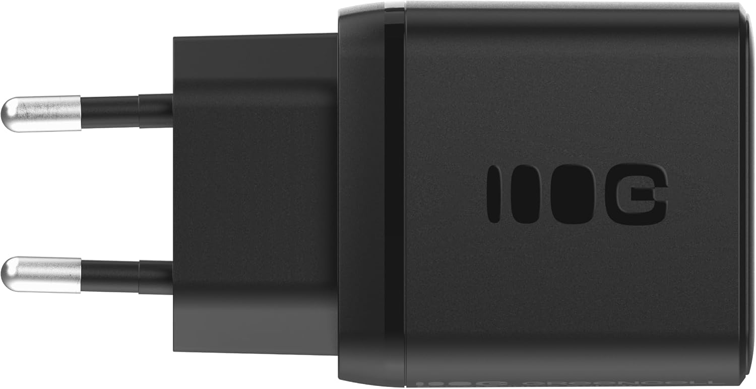 Detalle de Greencell PowerSource Duo30: Caricabatterie USB-C da 30 W con doppia porta per viaggiare leggero