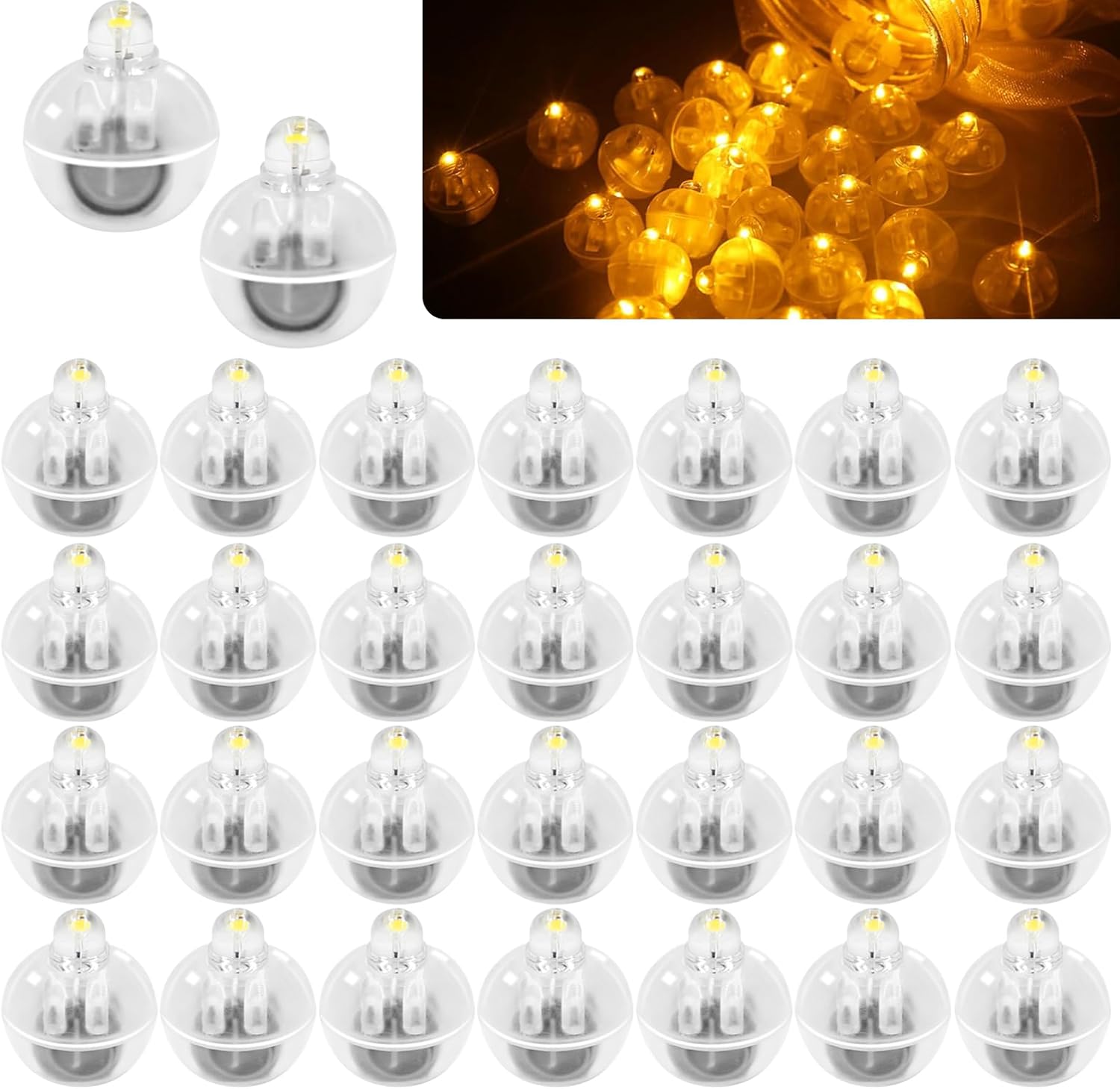 Detalle de Auting facaffa1-aea0-4da6-8178-771ecf11f074 mini-ledlampjes, 30 stuks, warmwit