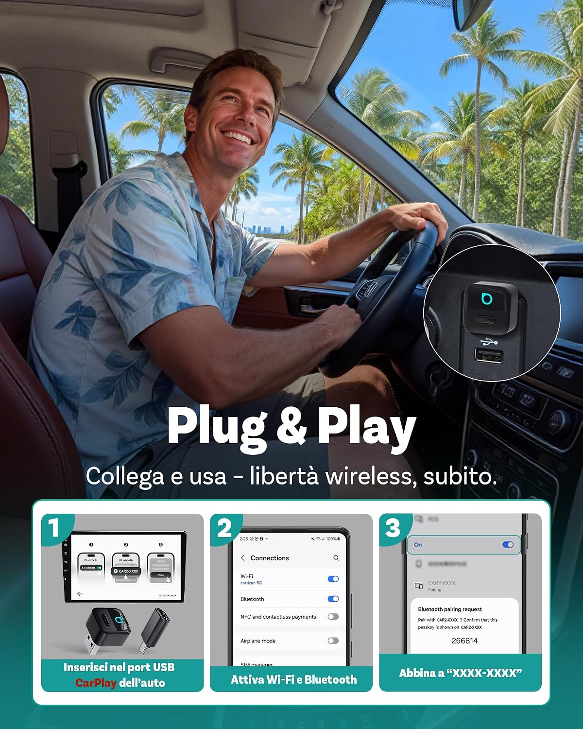 Thumbnail 5 de Ottocast Mini Pico CarPlay wireless
