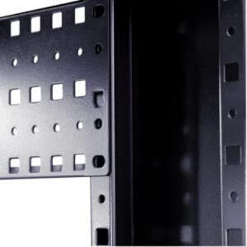 Detalle de Armario rack mural Phasak PHO 2007D 7U negro con cristal templado y capacidad 80 kg