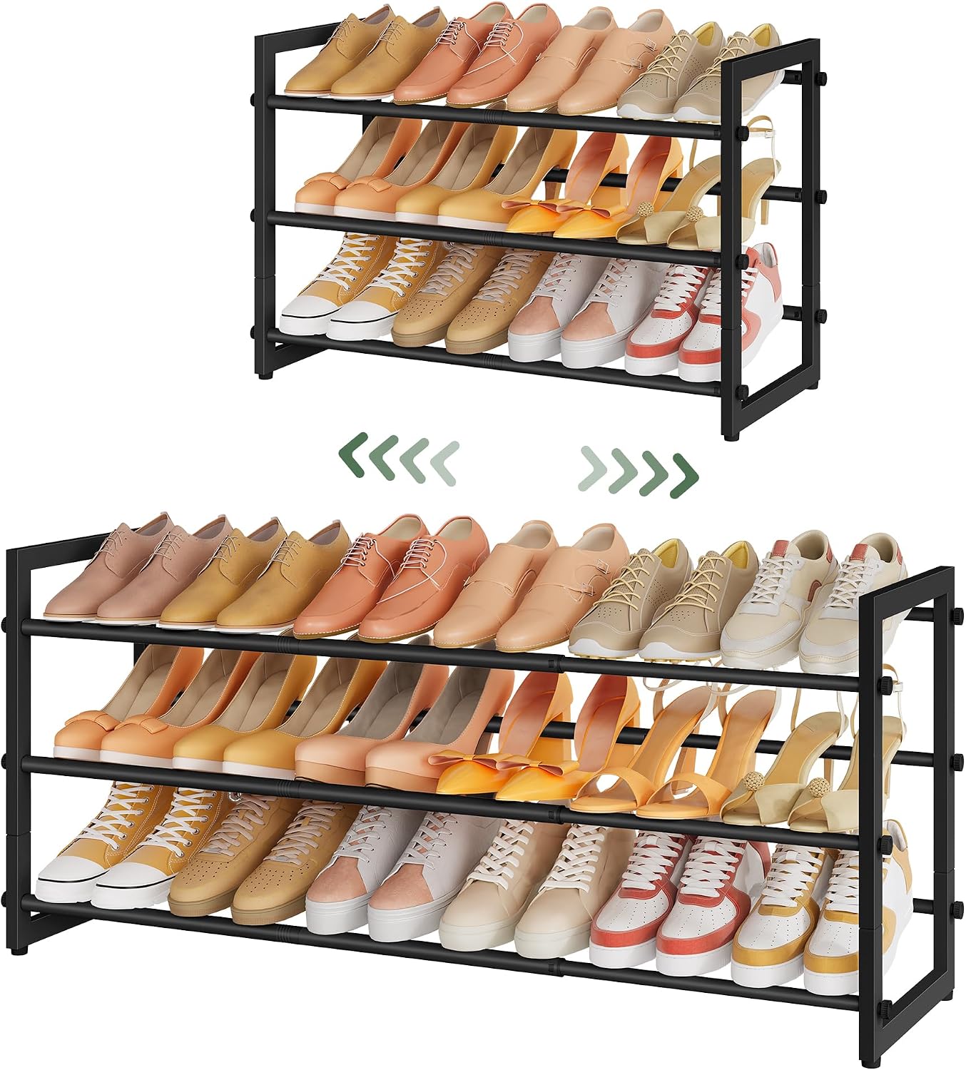 Detalle de FAVOOSTY Expandable Shoe Rack, 3-Tier