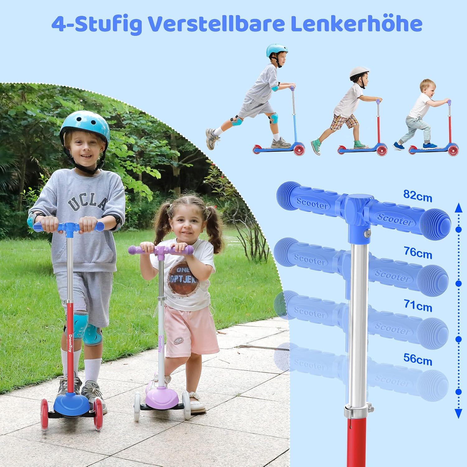 Detalle de BremToy Kinderroller 3 Jahre mit Licht