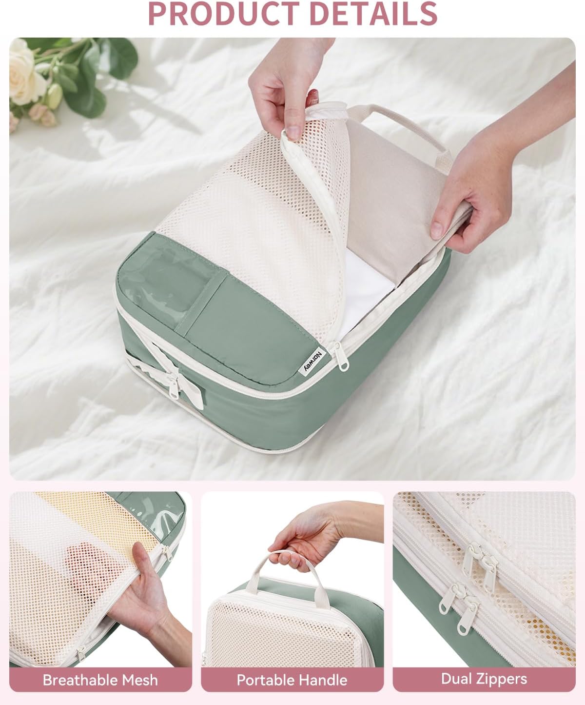 Thumbnail 4 de Narwey 6 Set Compression Packing Cubes