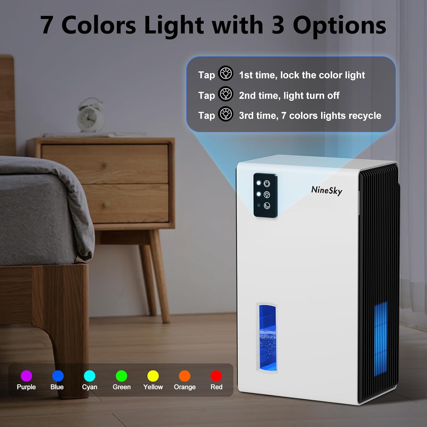 Detalle 2 de NineSky Dehumidifier 98 oz for 1100 sq ft 🏠