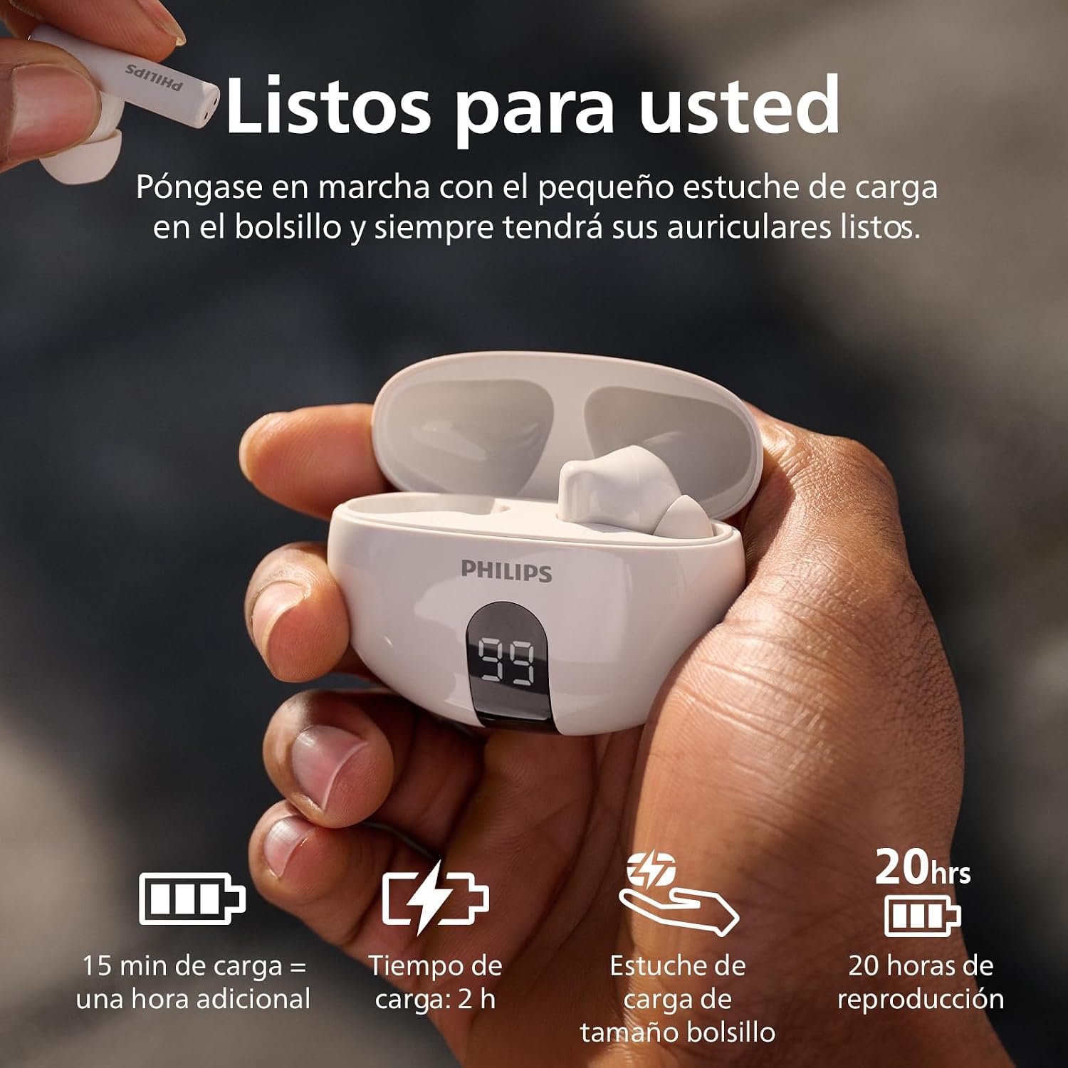 Thumbnail 4 de Philips TAT2520WT écouteurs intra Bluetooth