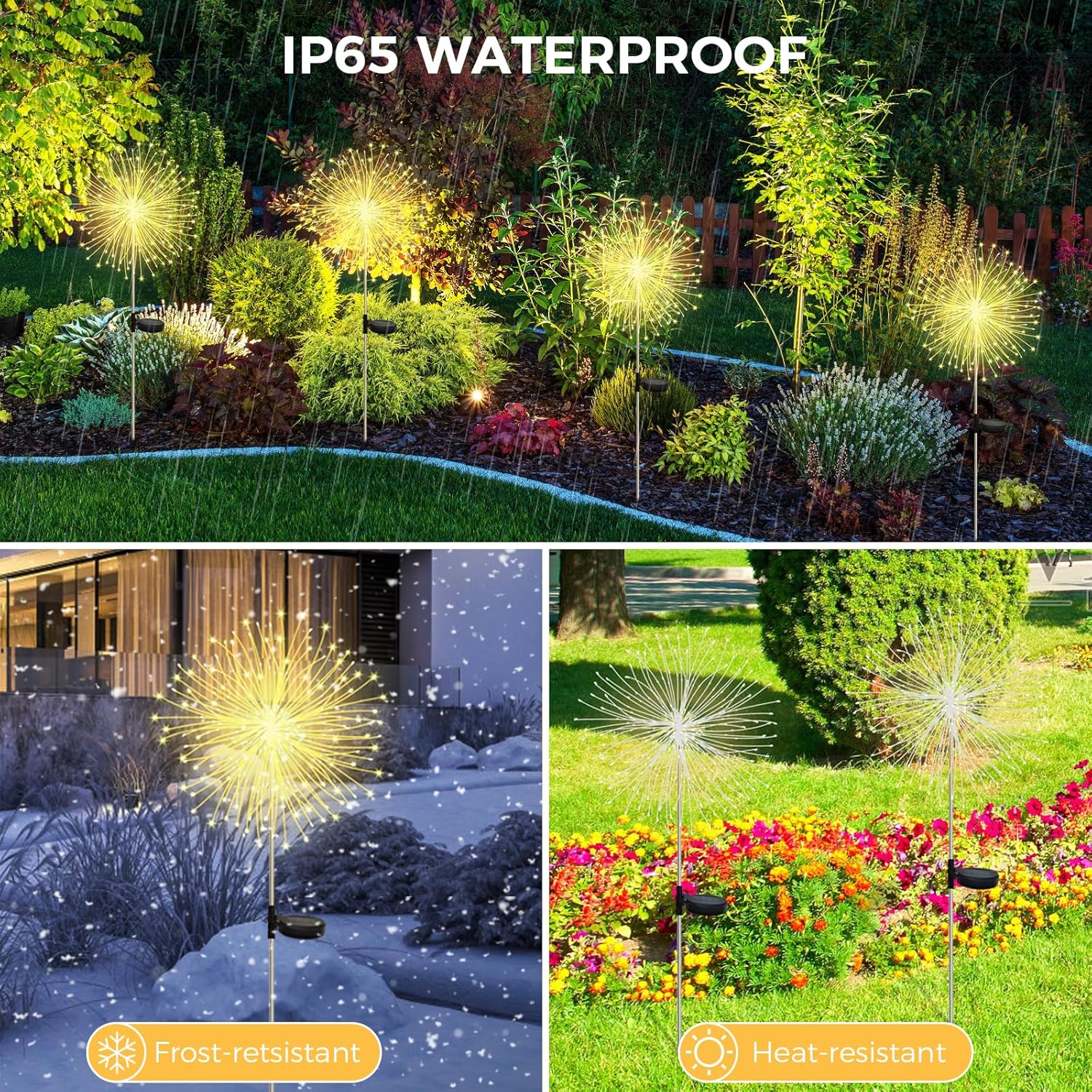 Detalle 2 de CNMTCCO Solar Firework Garden Lights 120 LED 🌳