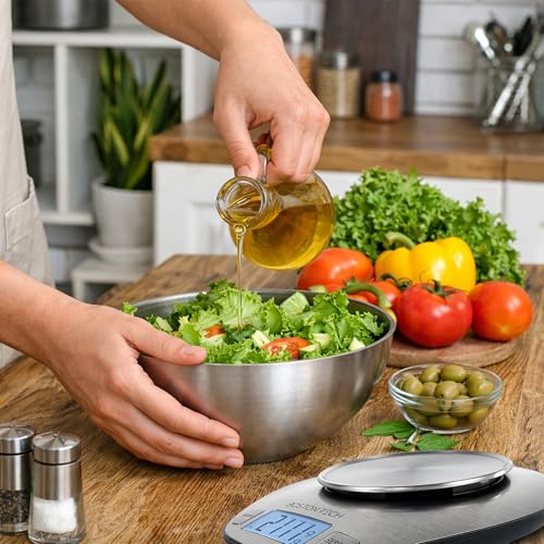 Detalle de Boston Tech Bilancia Cucina Digitale con Ciotola Rimovibile in Acciaio Inox, 5 kg/1 g