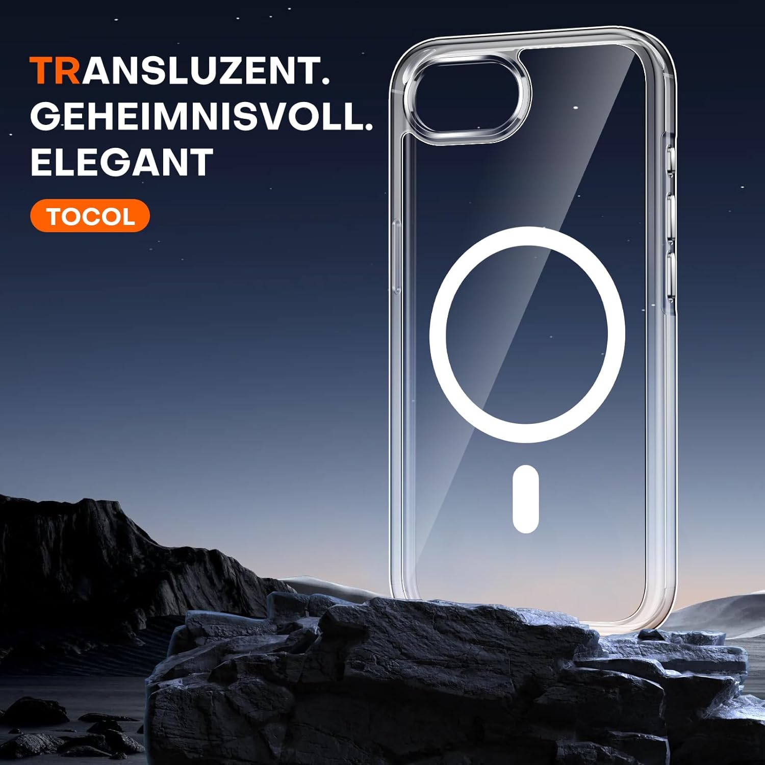 Thumbnail 4 de TOCOL Hülle für iPhone 17e (6,1 Zoll) – MagSafe-kompatible Magnet-Handyhülle, transparent, kratzfest & stoßdämpfend