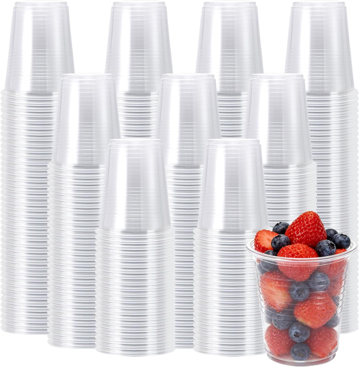 Thumbnail 6 de Lamosi 100 Pack 5 oz Disposable Cups — Clear, Wavy-Sided Party Cups for Every Occasion