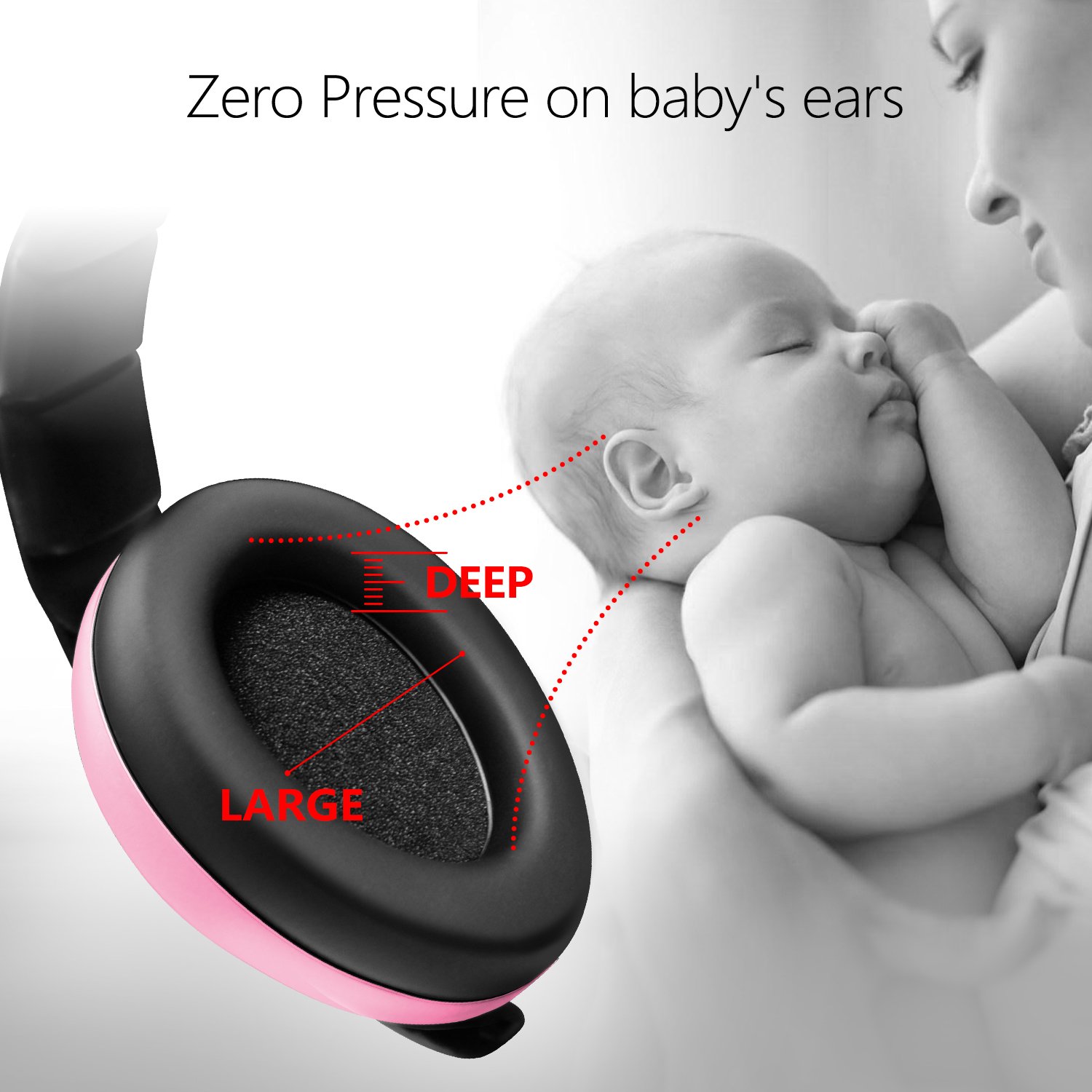 Thumbnail 6 de BBTKCARE Baby Headphones Noise Cancelling Earmuffs (3 Months to 3 Years) – Pink