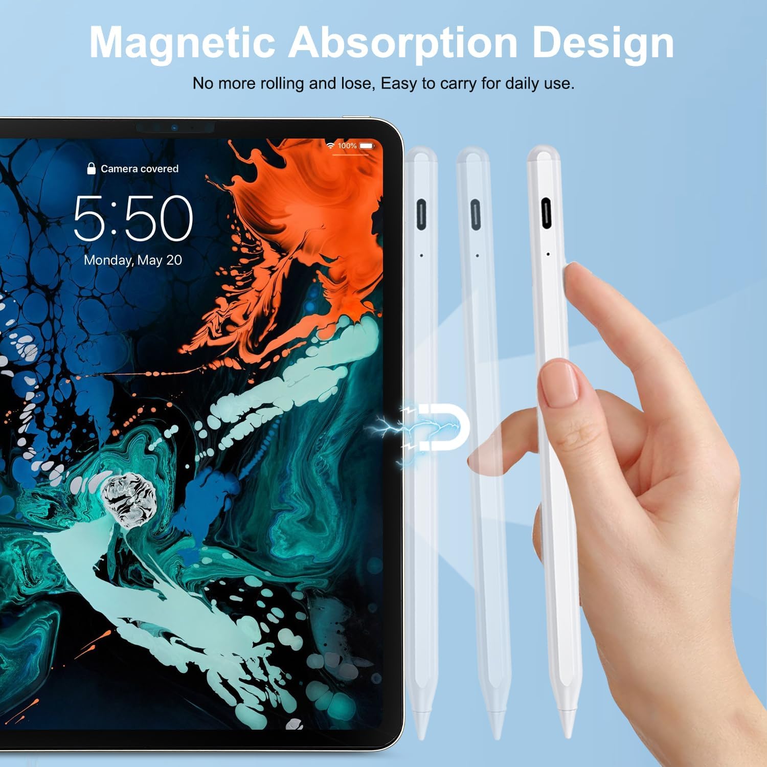 Thumbnail 5 de Apple Pencil-compatible Stylus Pen for iPad 12.9"